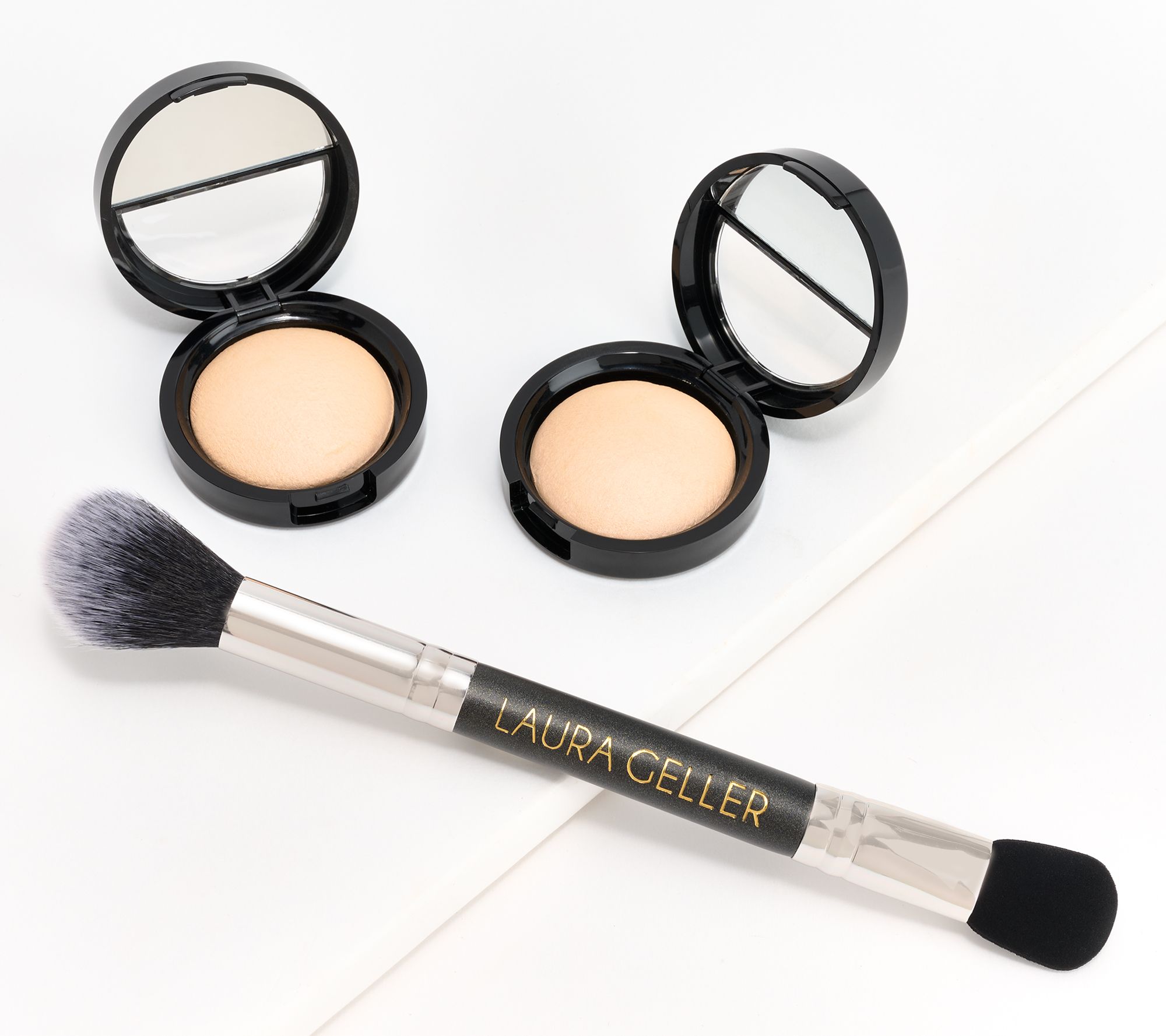 Laura Geller Baked French Vanilla Highlighter Duo with Brush