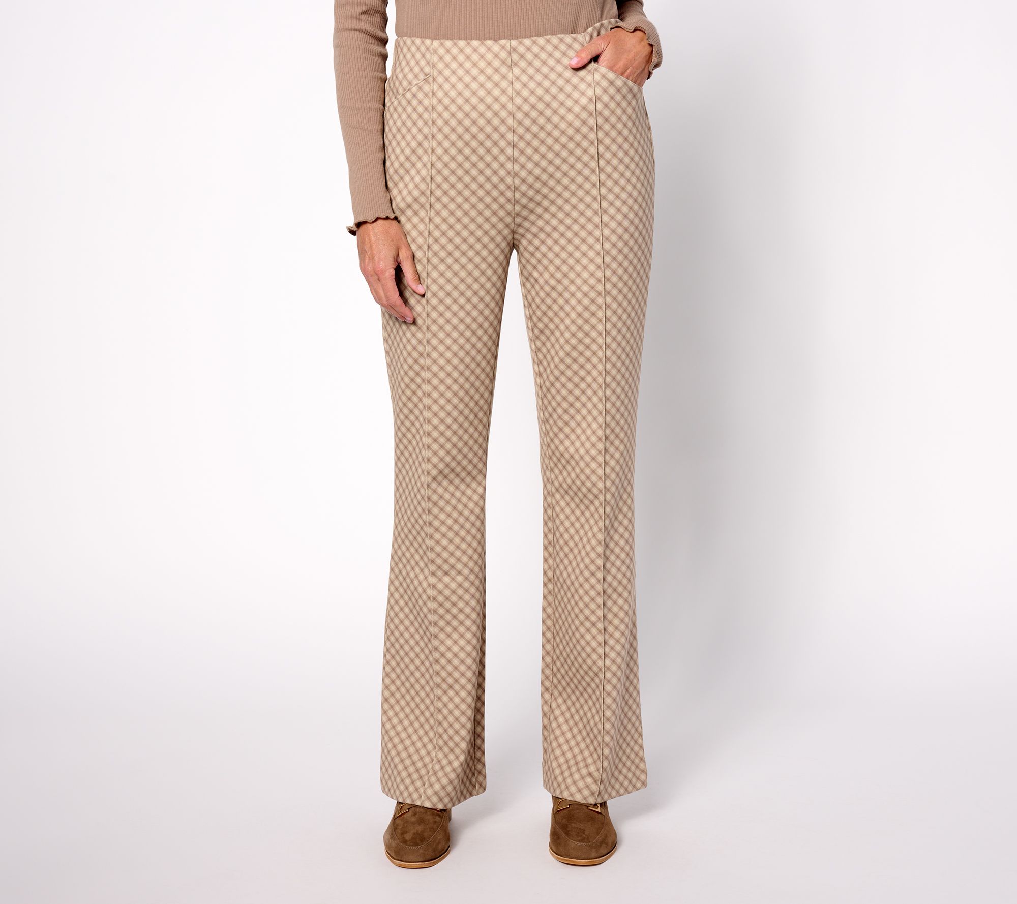 "As Is" Isaac Mizrahi Live! Regular Printed Baby Bootcut Pants