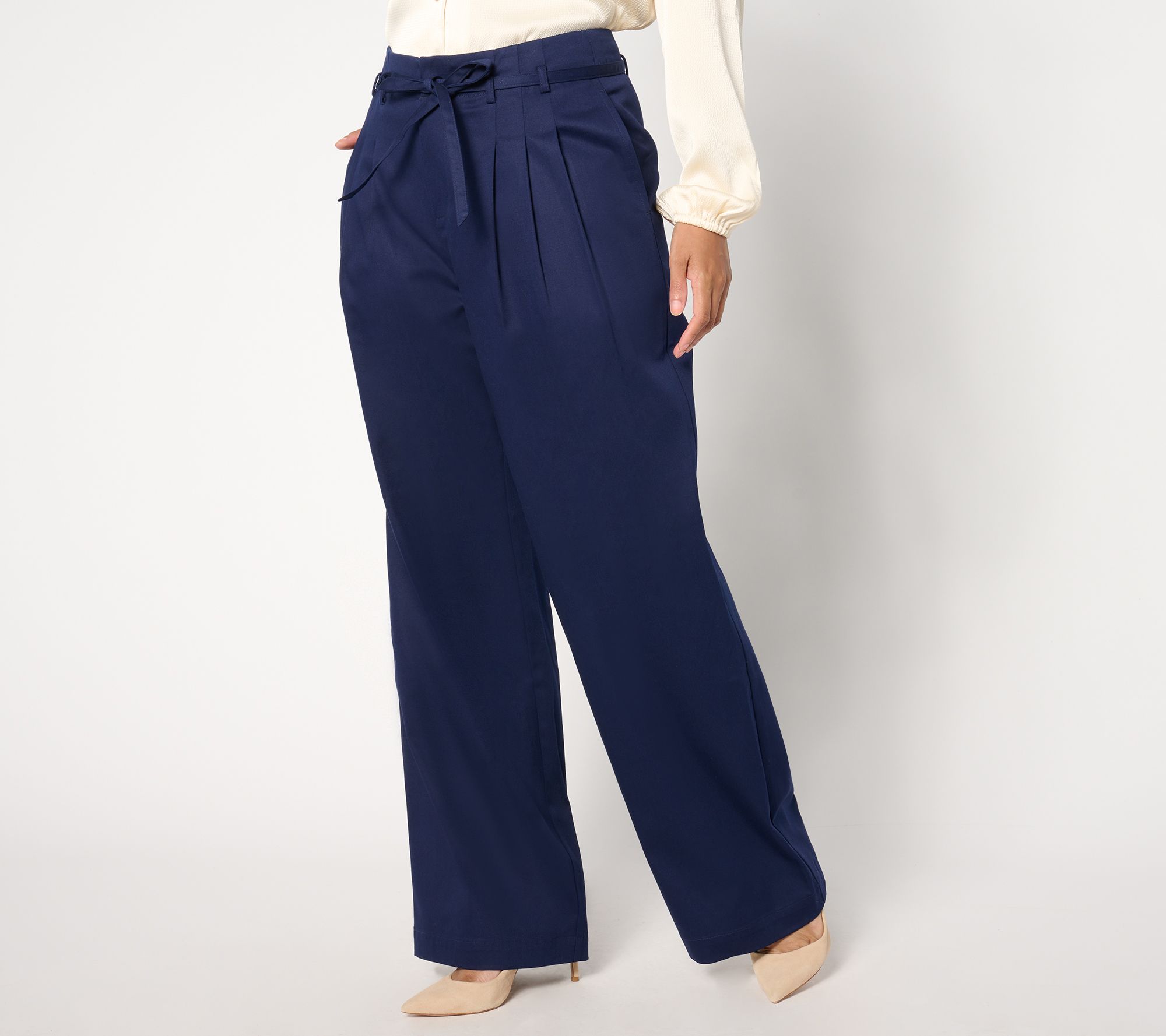 BEAUTIFUL by Lawrence Zarian Petite Stretch Cotton Sateen Trouser