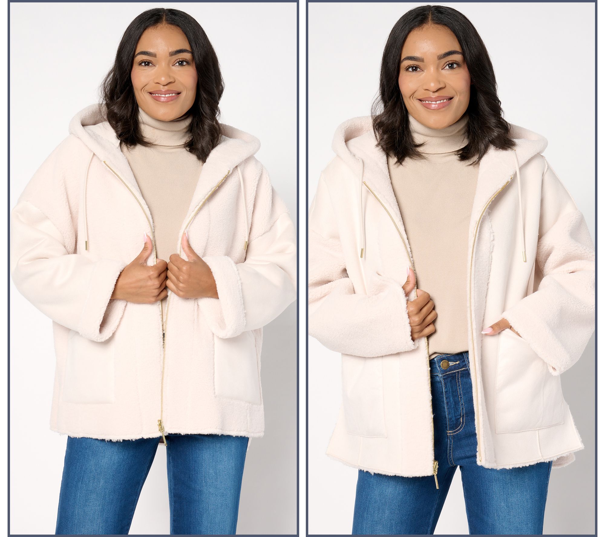 Weatherproof Reversible Faux Shearling Coat