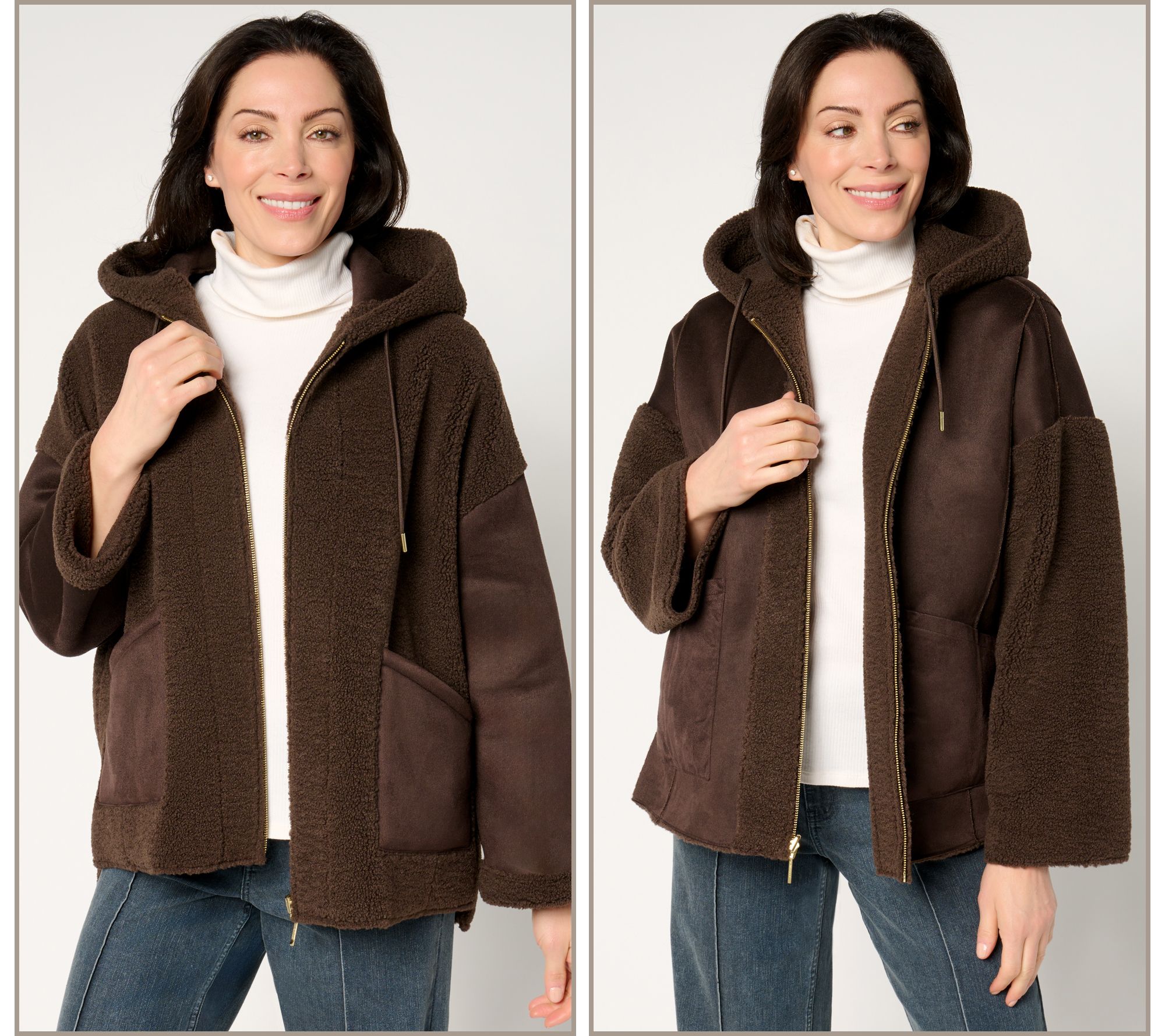 Weatherproof Reversible Faux Shearling Coat