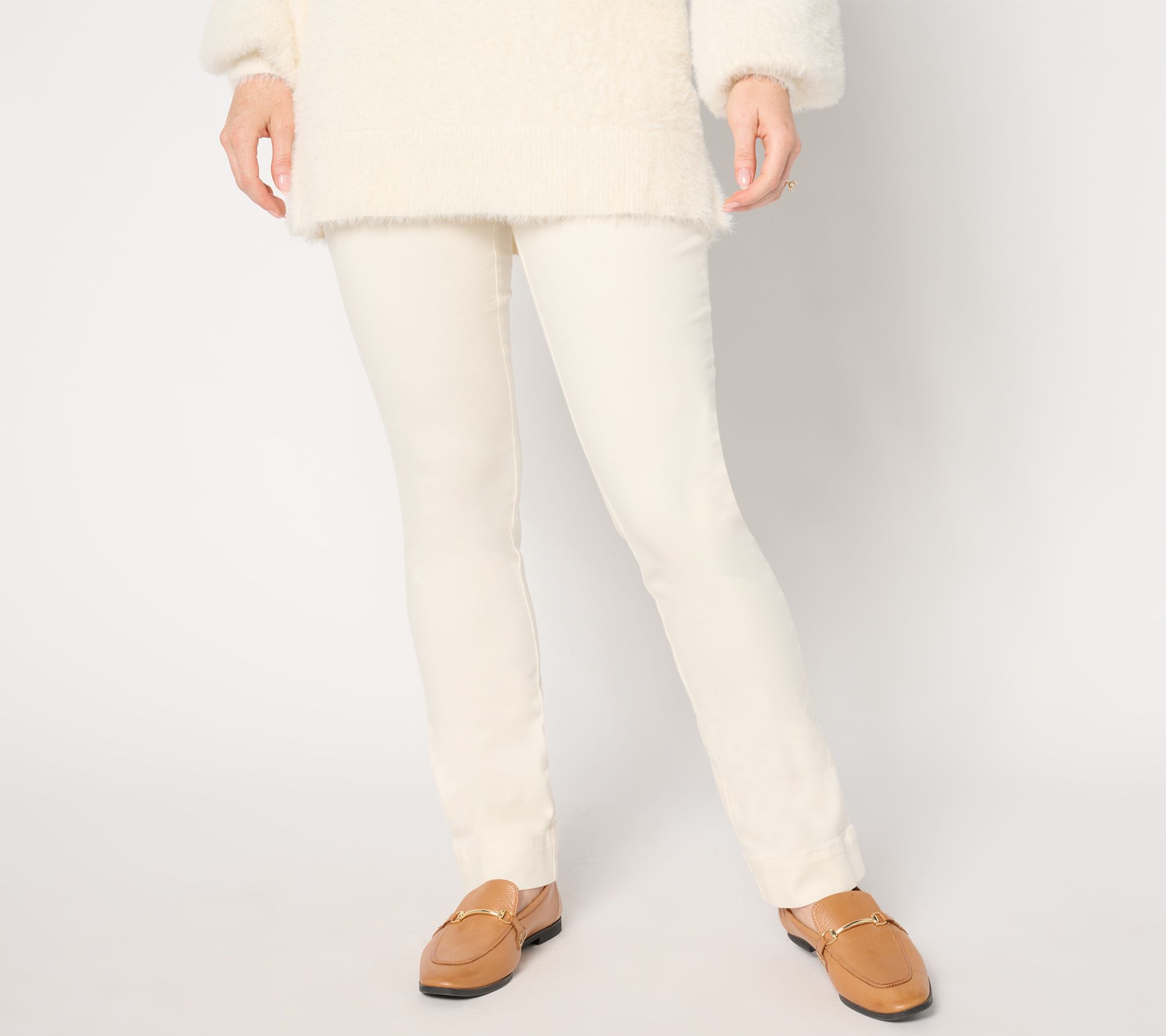Belle by Kim Gravel Tall TripleLuxe Twill Straight Leg w/ Wide Hem
