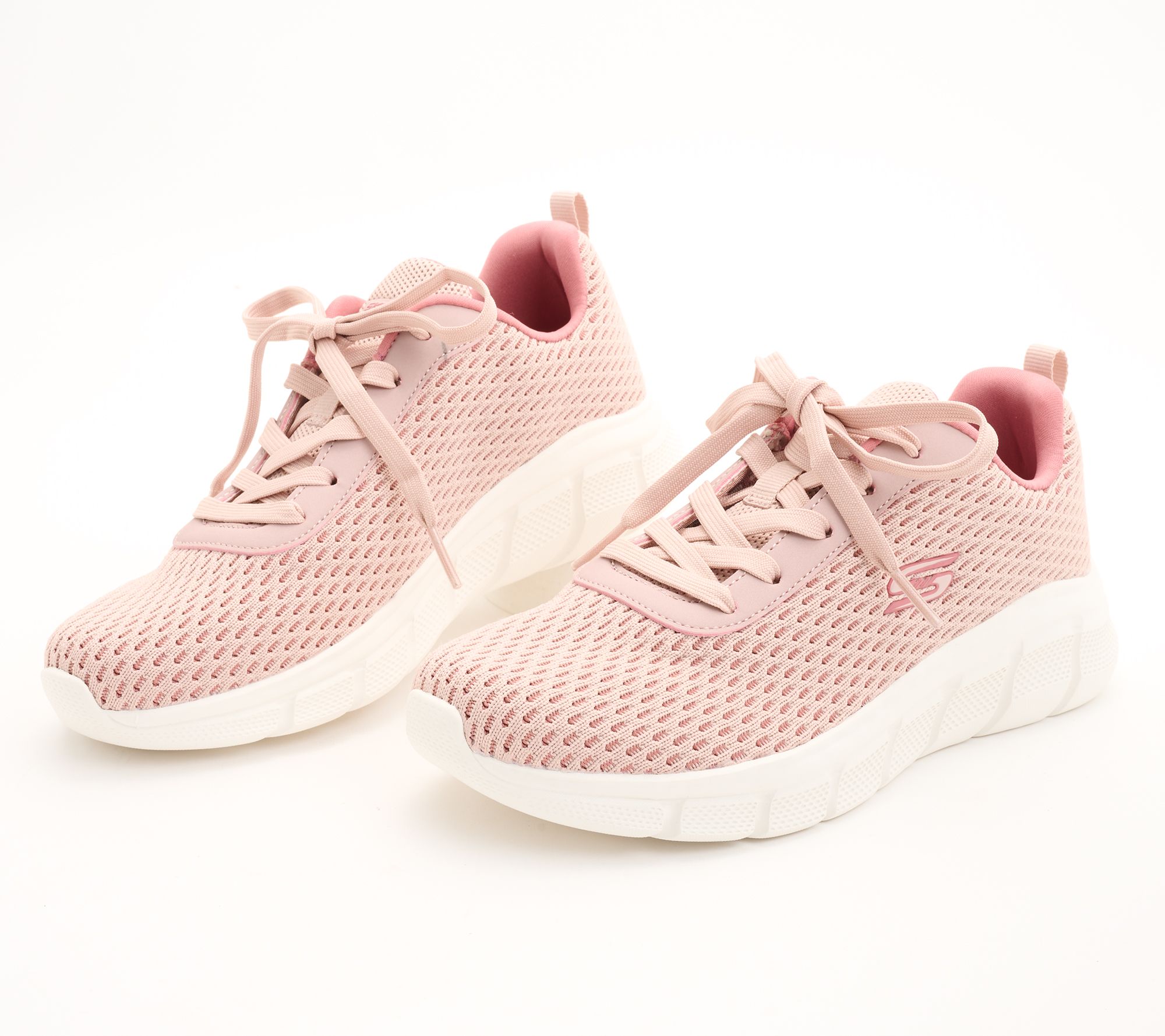 "As Is" Skechers Bobs B Flex Knit Lace Up Sneakers- Swift Flair