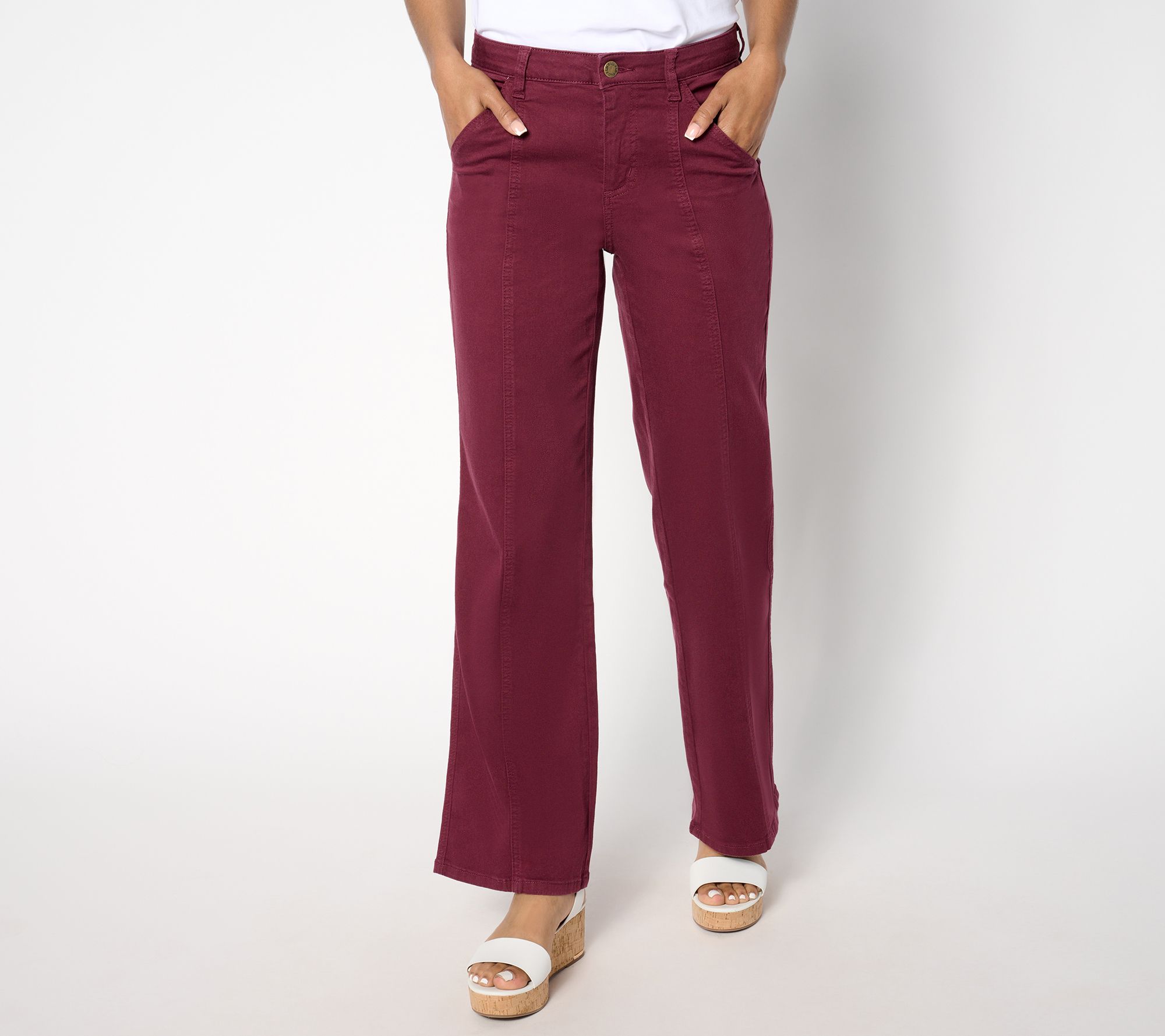 Belle by Kim Gravel Tall TripleLuxe Twill Seamed Trouser Jean