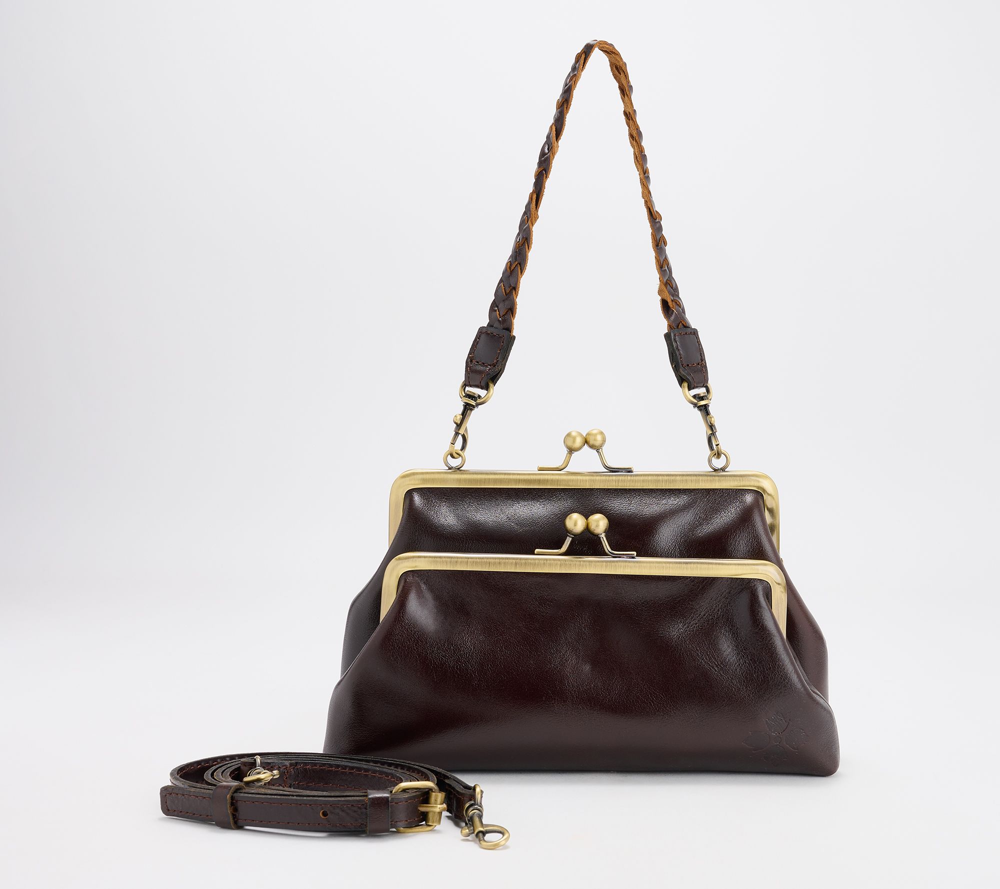 Patricia Nash Lucy Leather Double Frame Crossbody