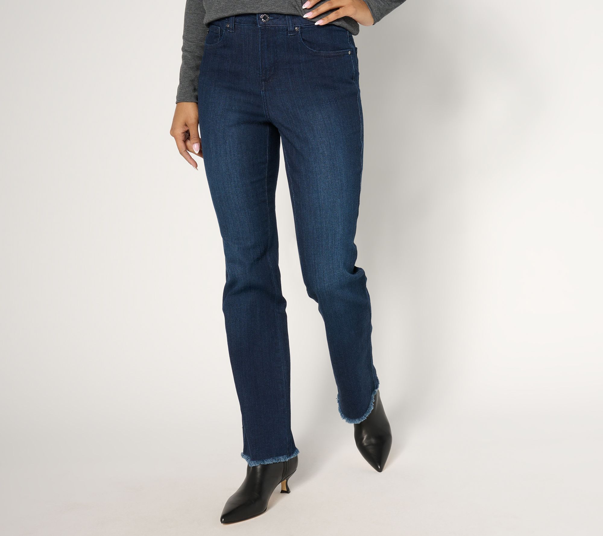 Belle by Kim Gravel Tall Primabelle Denim Frayed Baby Boot Jean