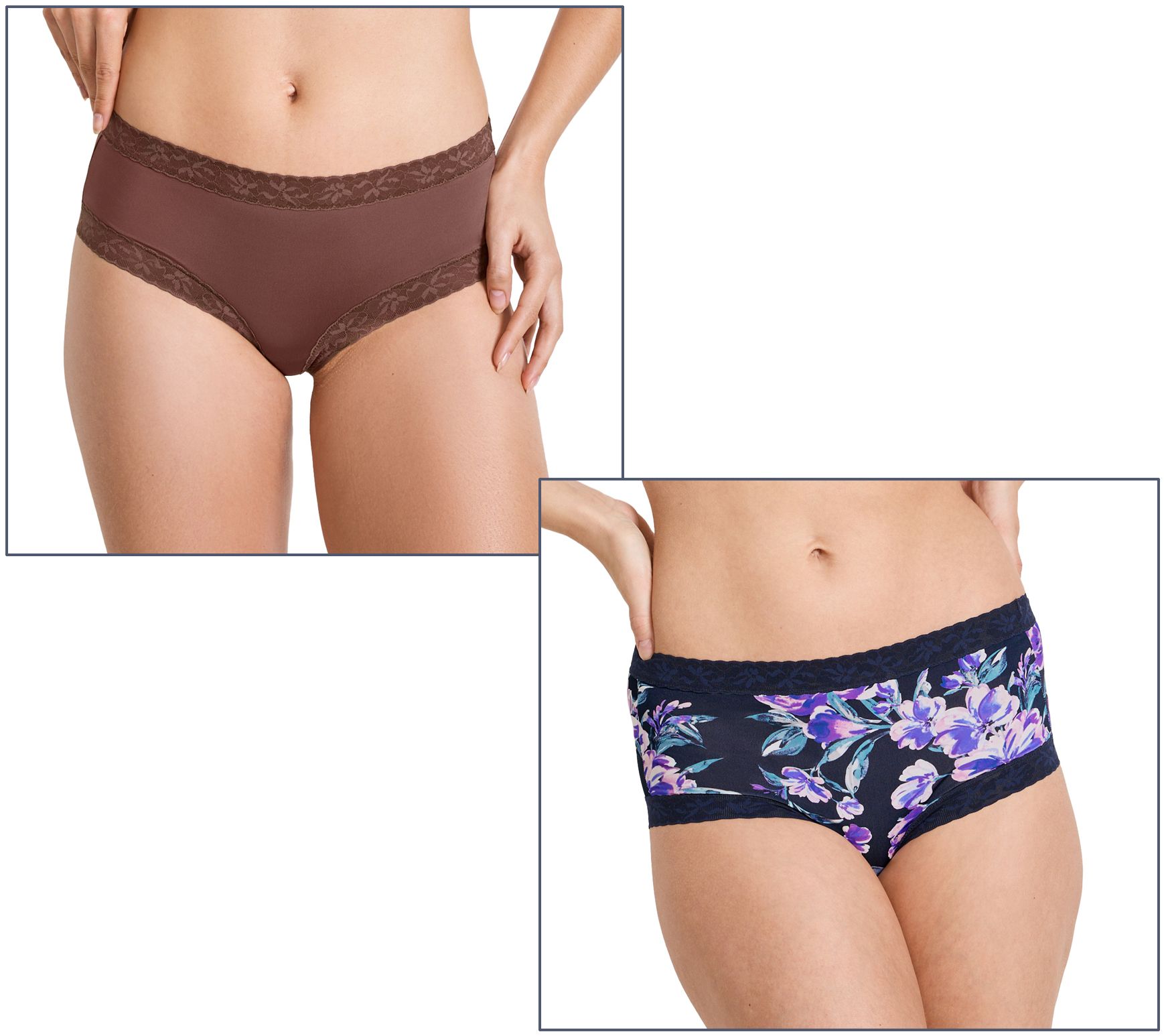 Jockey Micro Stretch Lace Brief or Hipster Panty Set of 4