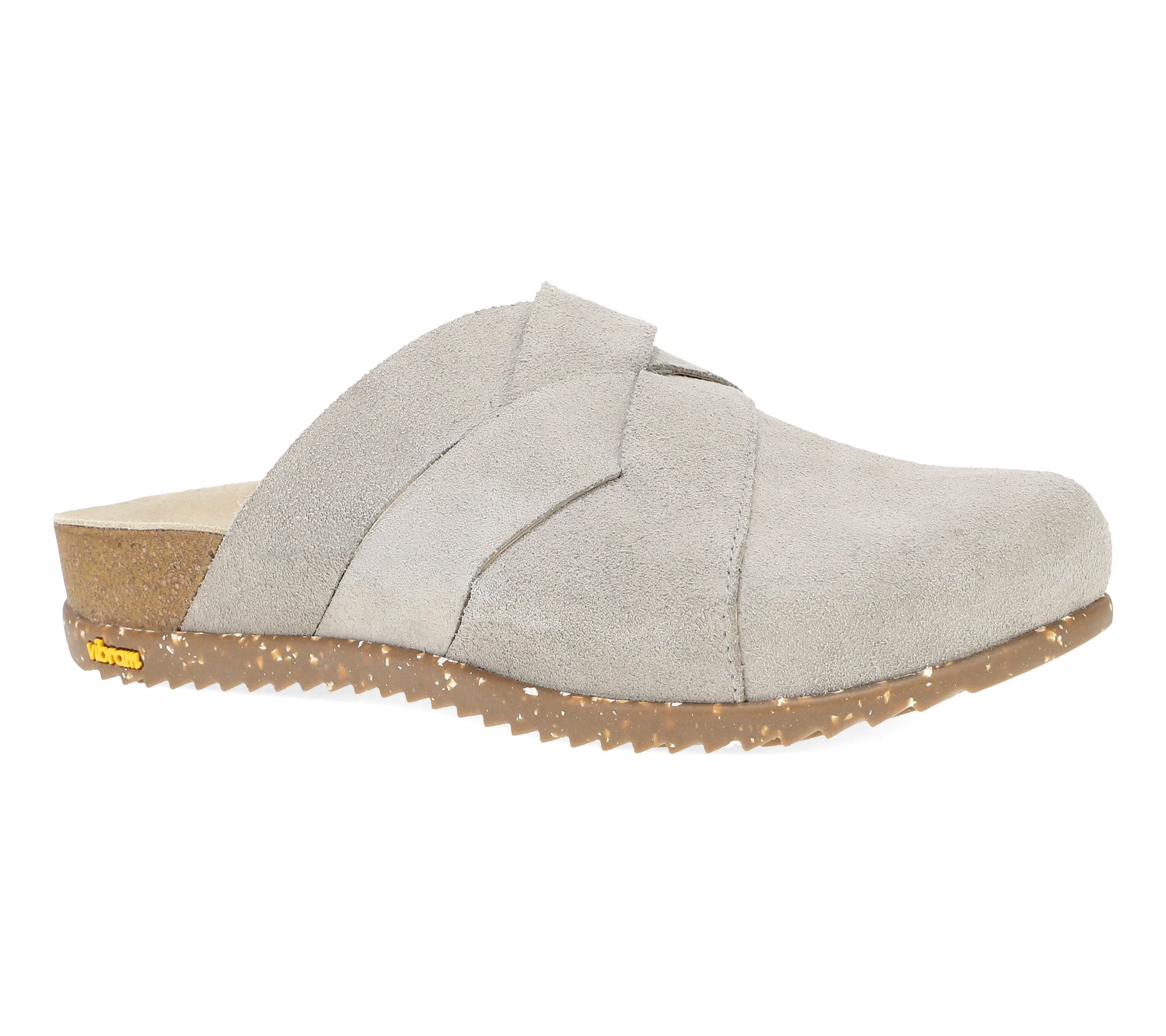 Dansko Taupe Woven Suede Slip On Clog- Daniella