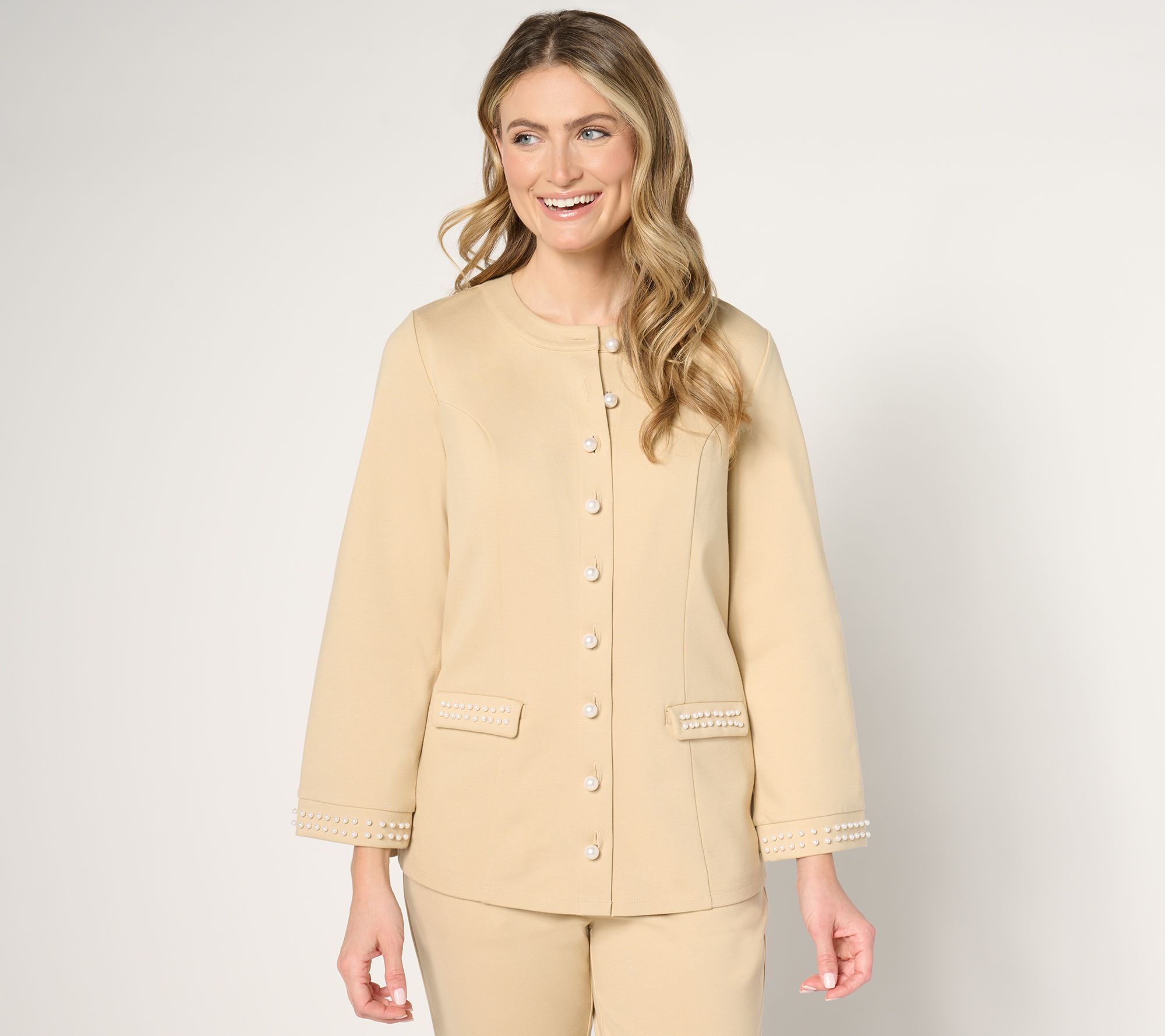 BEAUTIFUL by Lawrence Zarian Regular Simulated Pearl Tunic