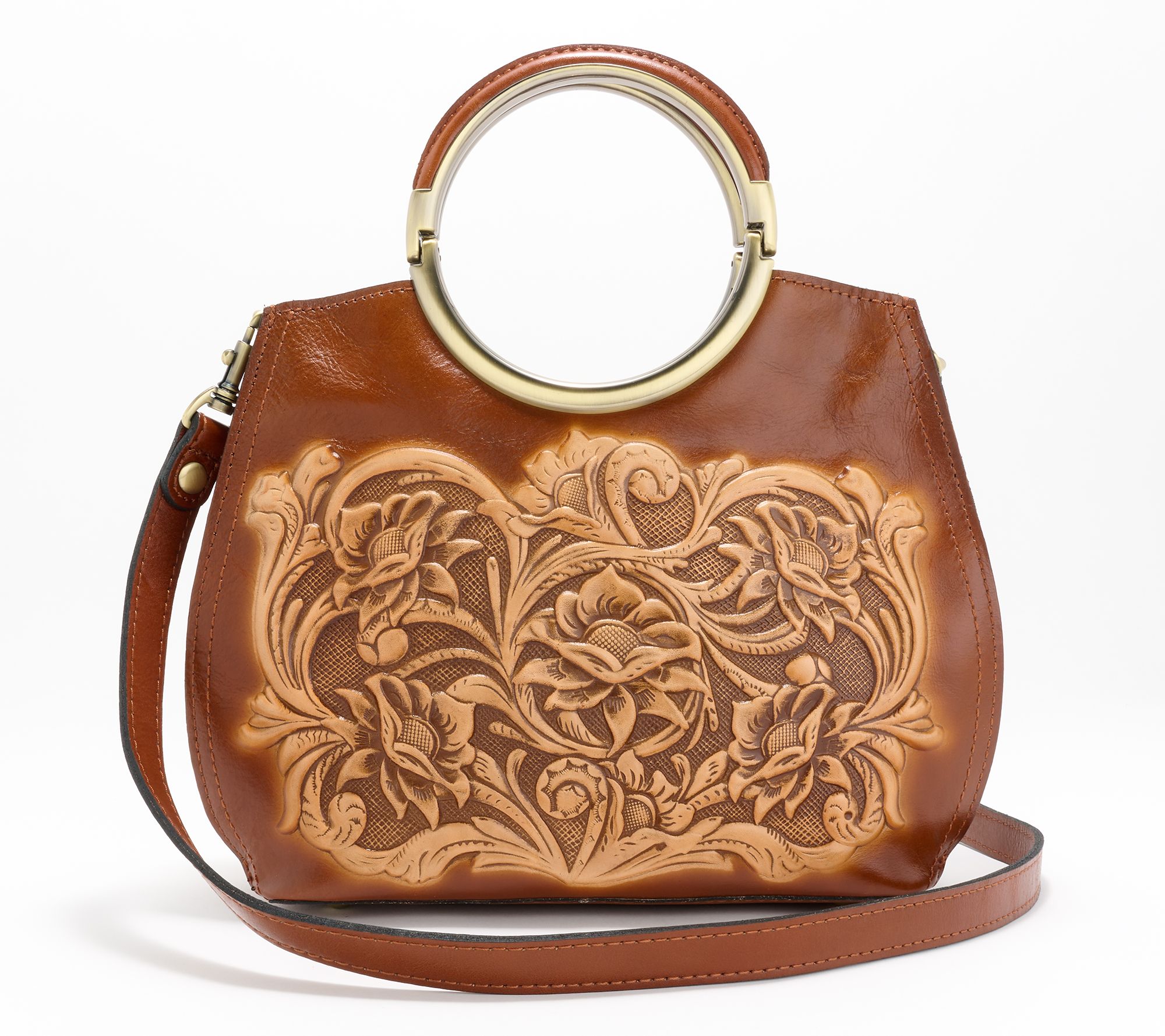 "As Is" Patricia Nash Natural Tooling Colorblock Aria Shopper