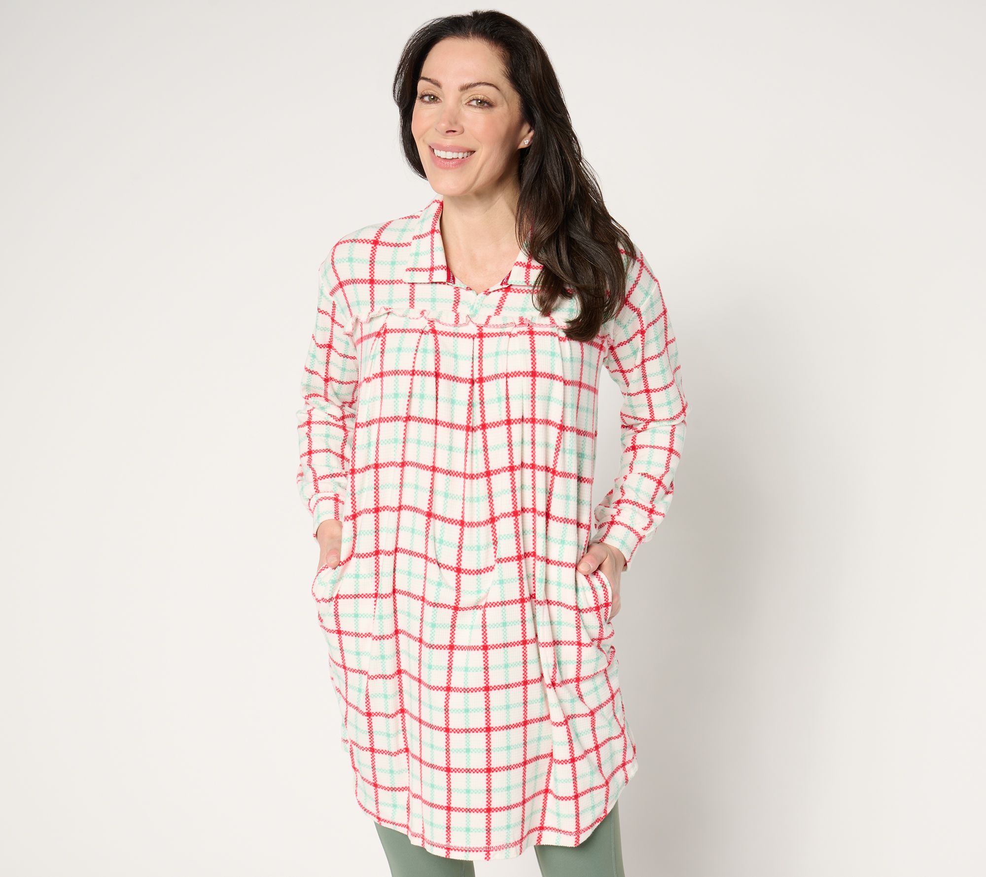 MUK LUKS Thermal Fleece Notch Collar Lounger