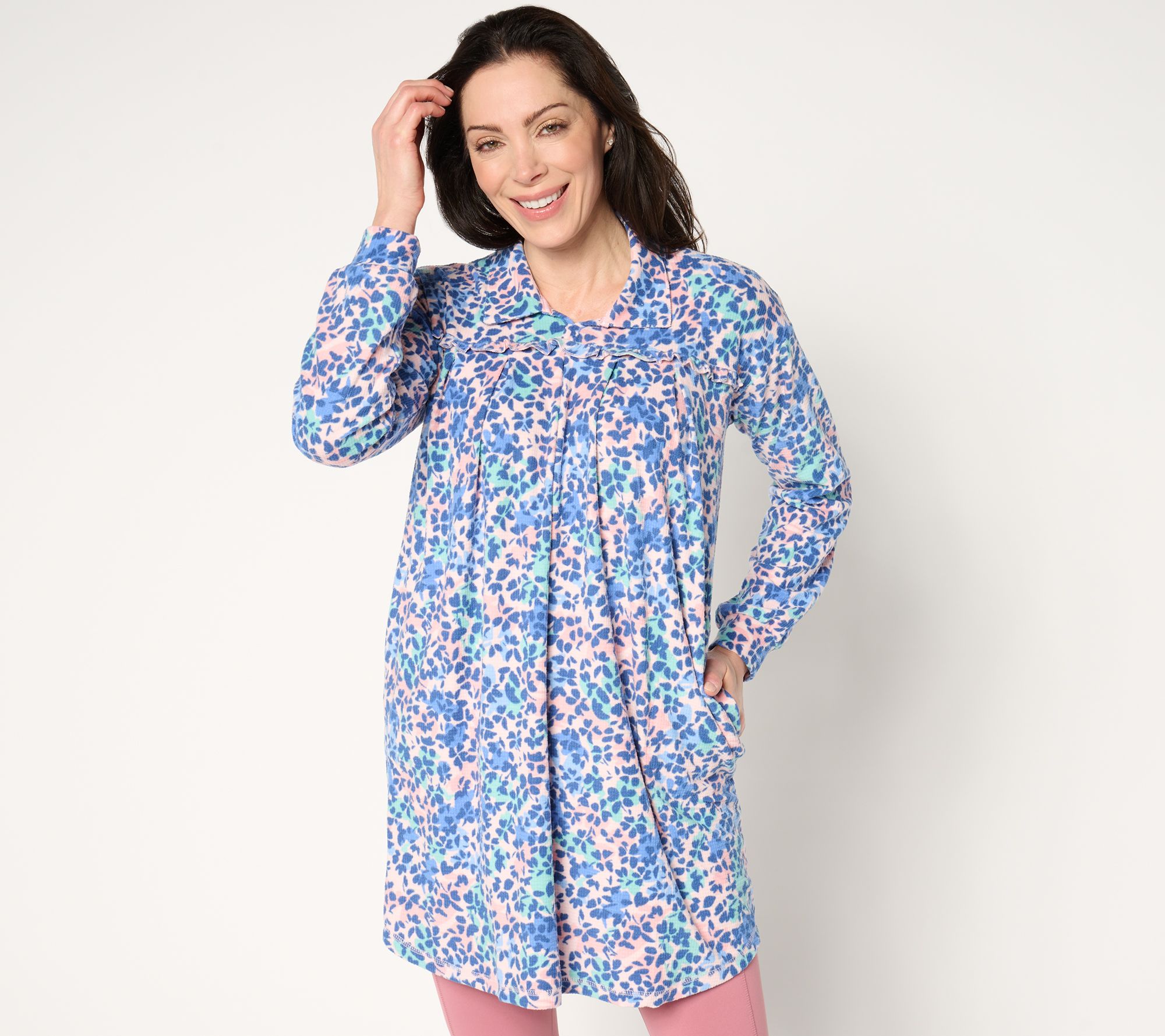 MUK LUKS Thermal Fleece Notch Collar Lounger