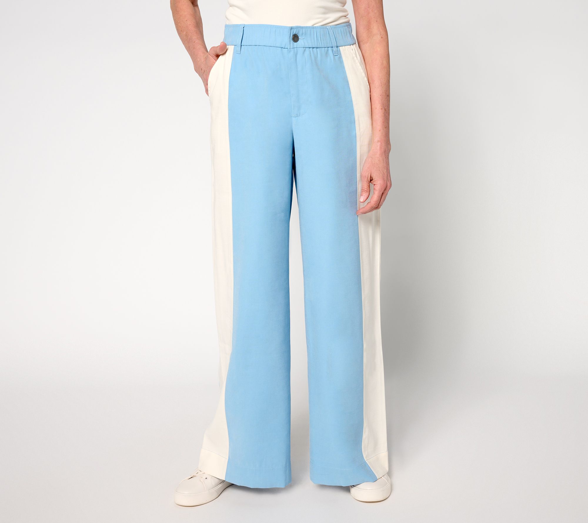 Peace Love World Regular Exaggerated Side Panel Soft Twill Pant
