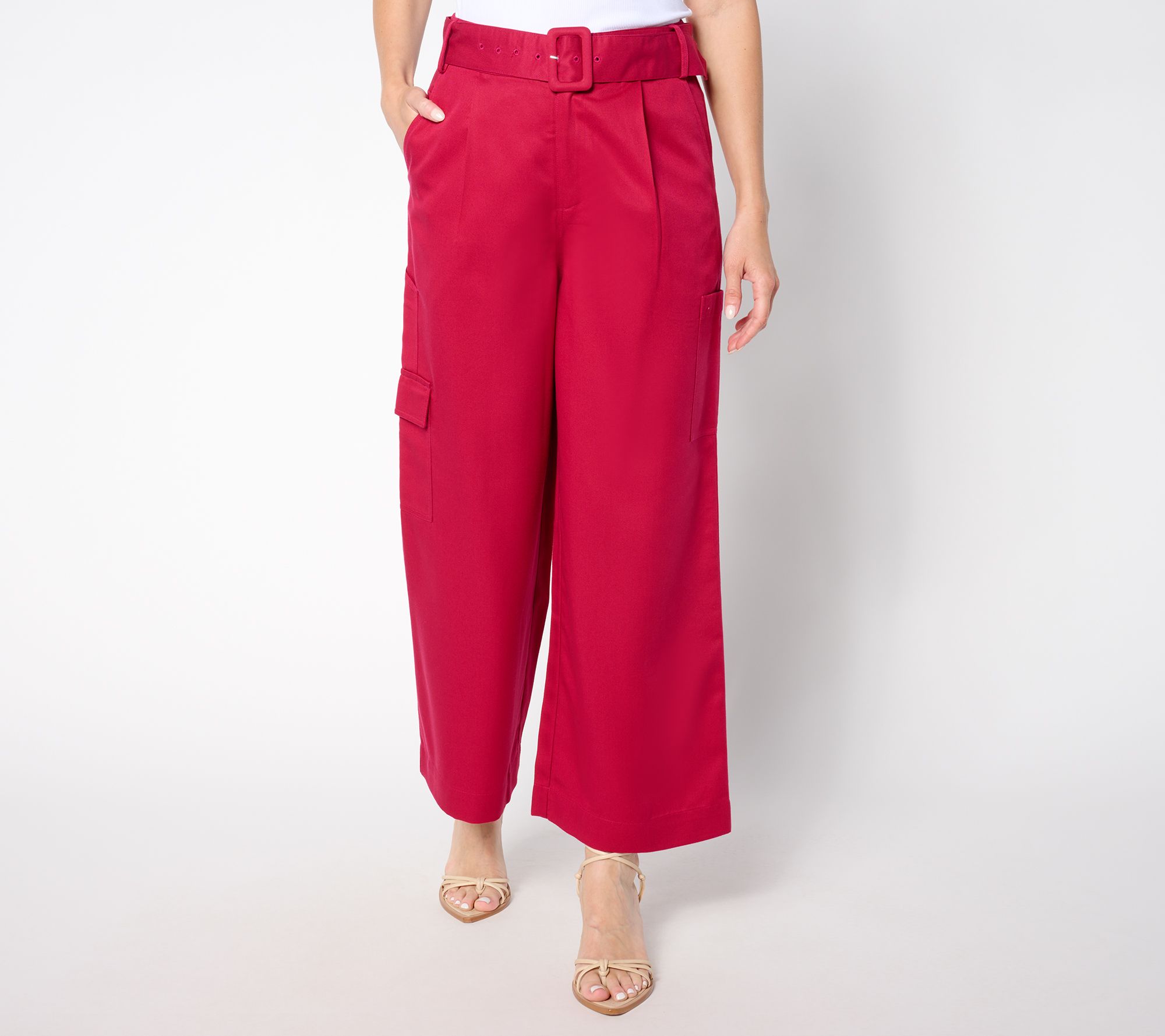 "As Is" Studio Park x Amy Stran Tall Lyocell Twill Belt Crop Pant