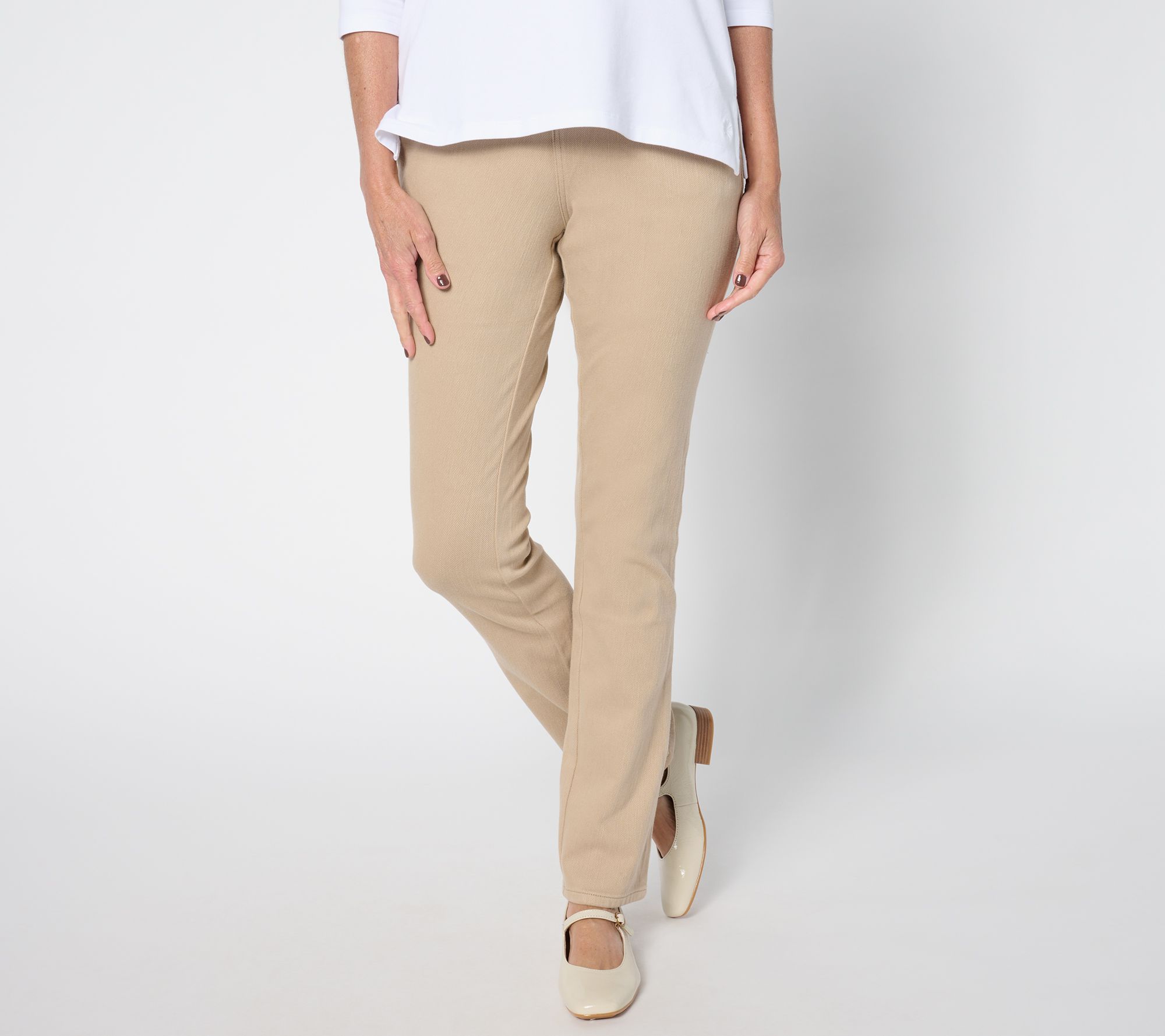 "As Is" Belle by Kim Gravel Reg Flexibelle Hollywood Waist Pant w/ Pockets