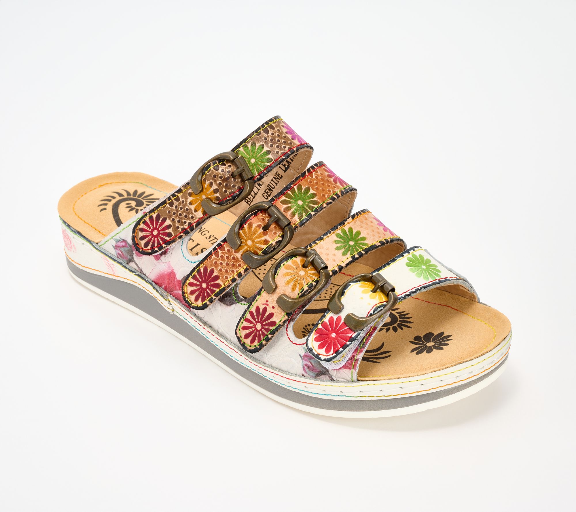 L'Artiste by Spring Step Leather Slide Sandals Bellini