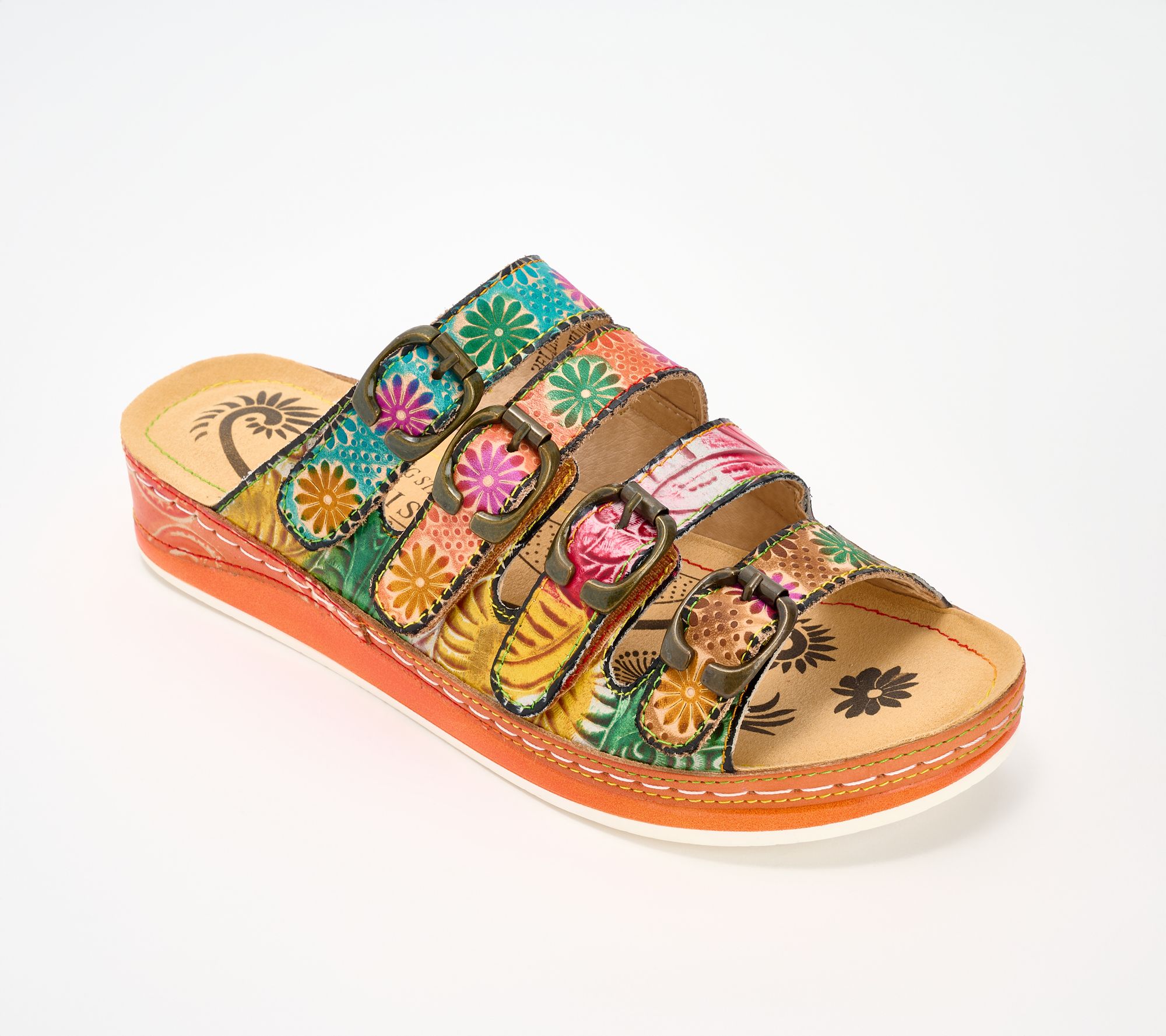 L'Artiste by Spring Step Leather Slide Sandals Bellini