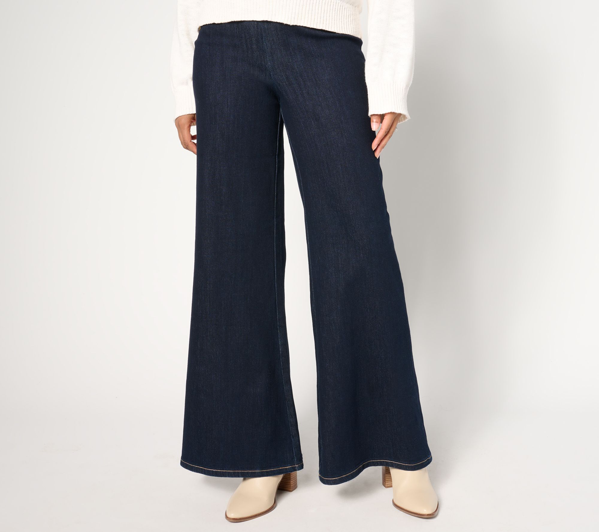 "As Is" Peace Love World Authentic Denim Petite Wide Leg Jeans- Indigo