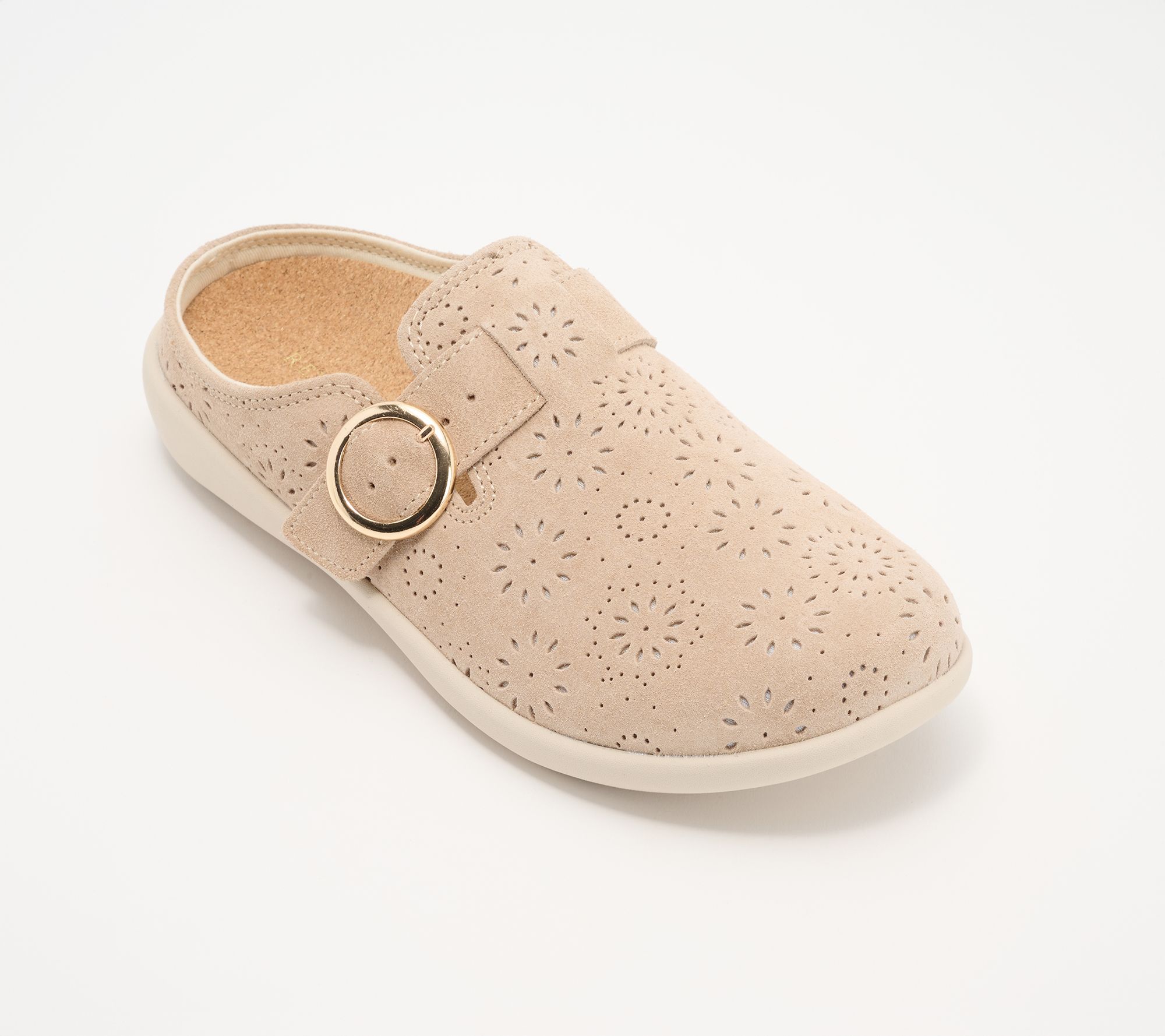 Ships 7/21 Revitalign Orthotic Adjustable Suede Mules