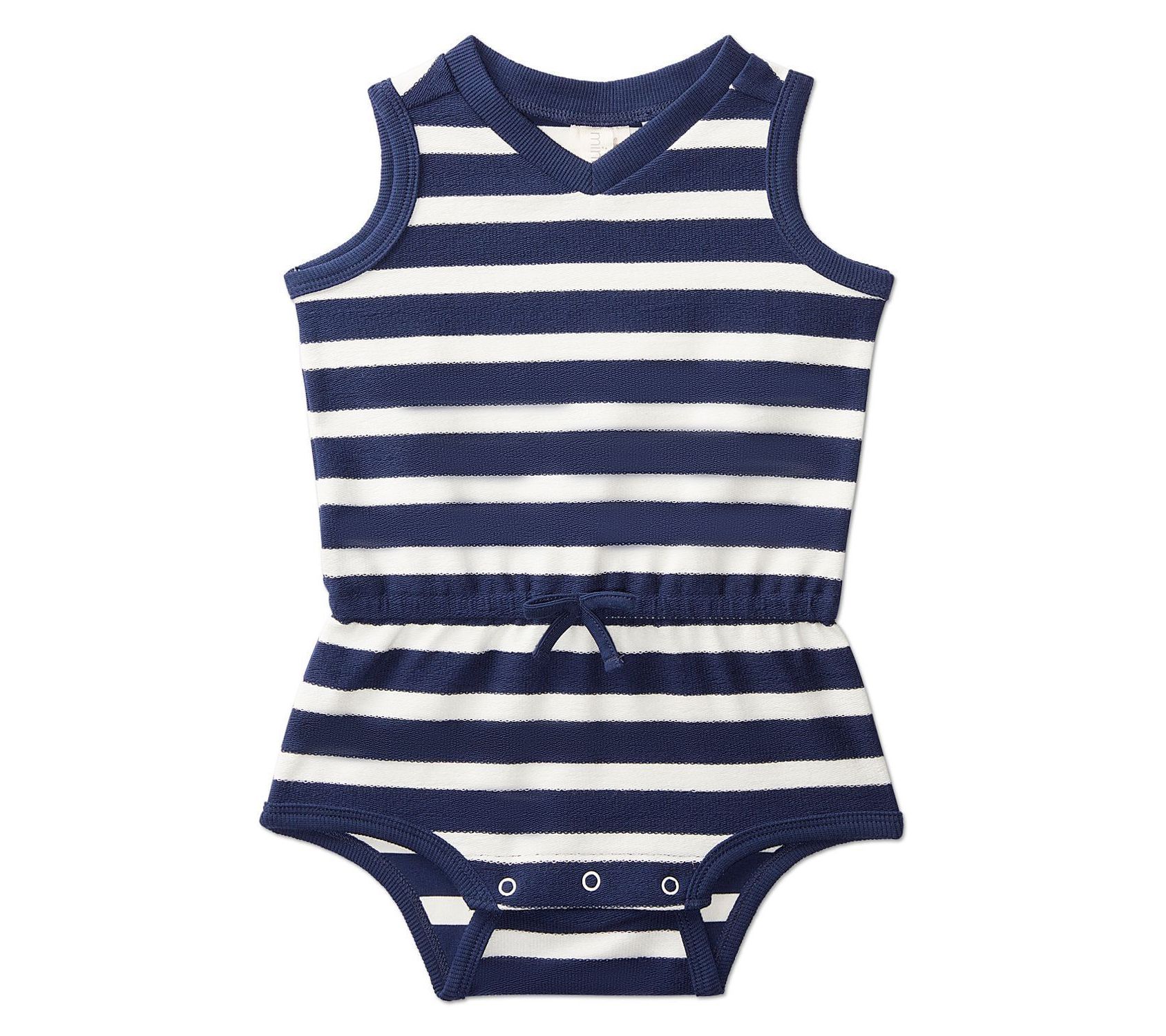 MiniMoi Terry Striped Romper