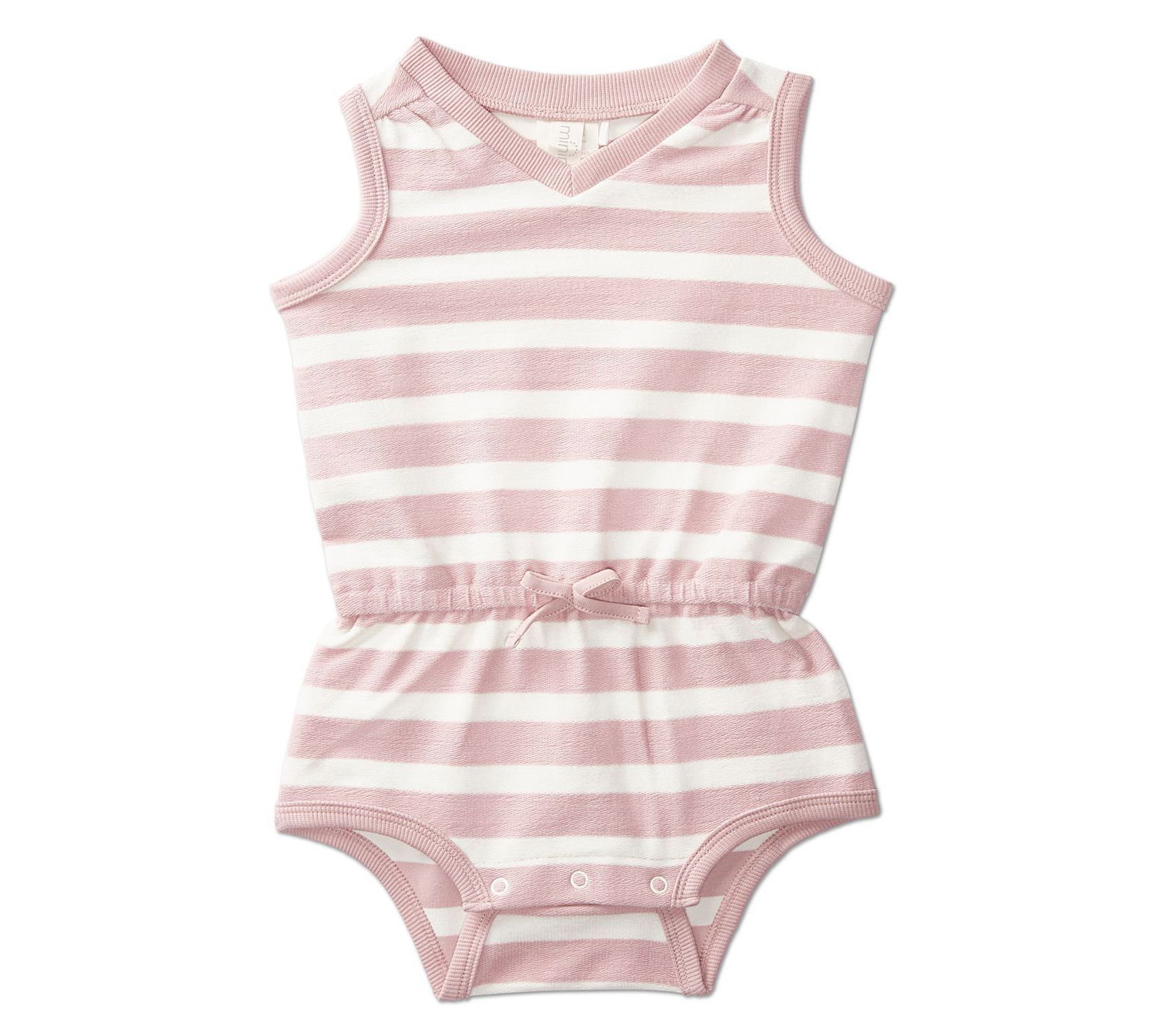 MiniMoi Terry Striped Romper