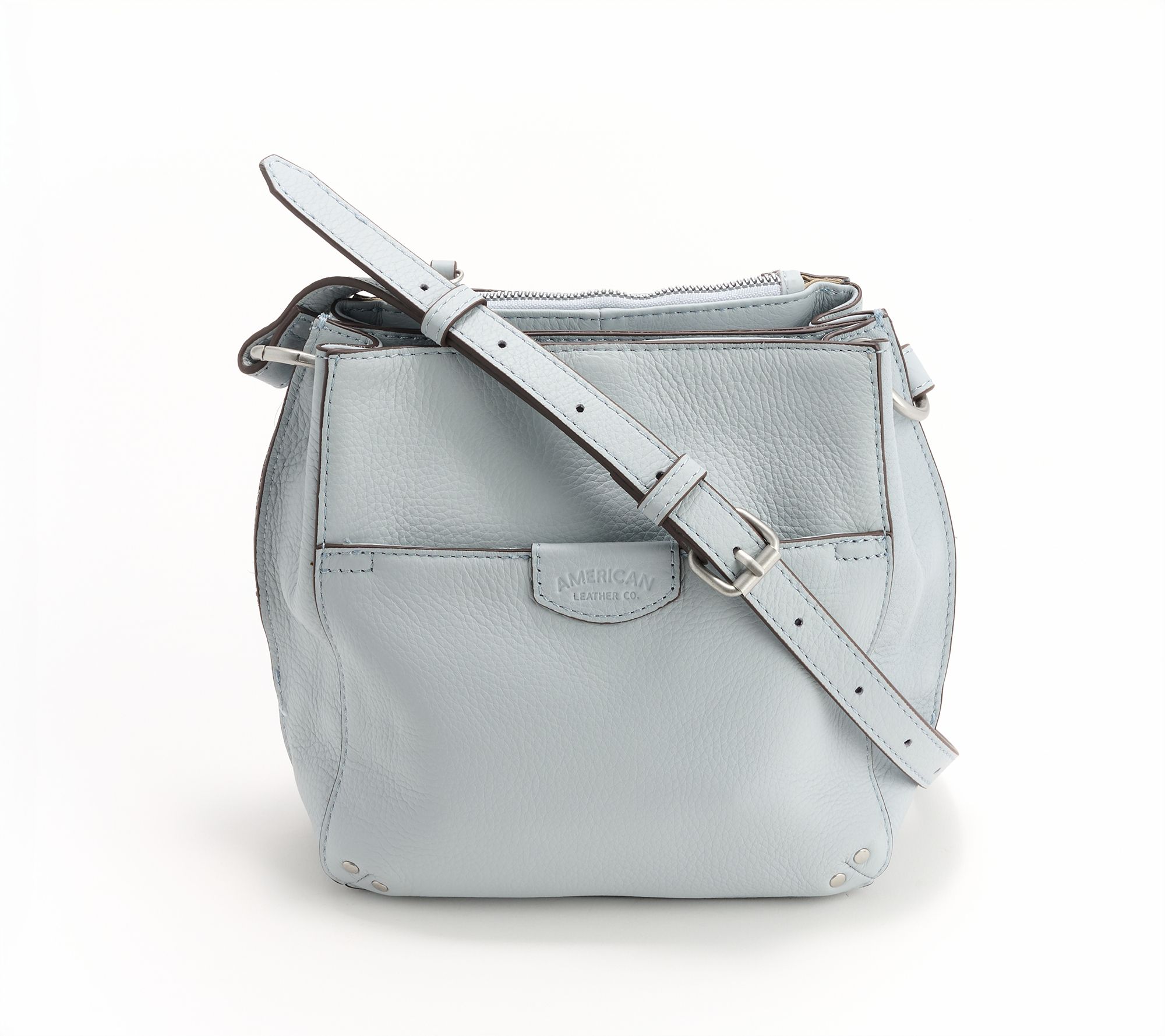American Leather Co. Cindy Leather Triple Entry Crossbody - QVC.com