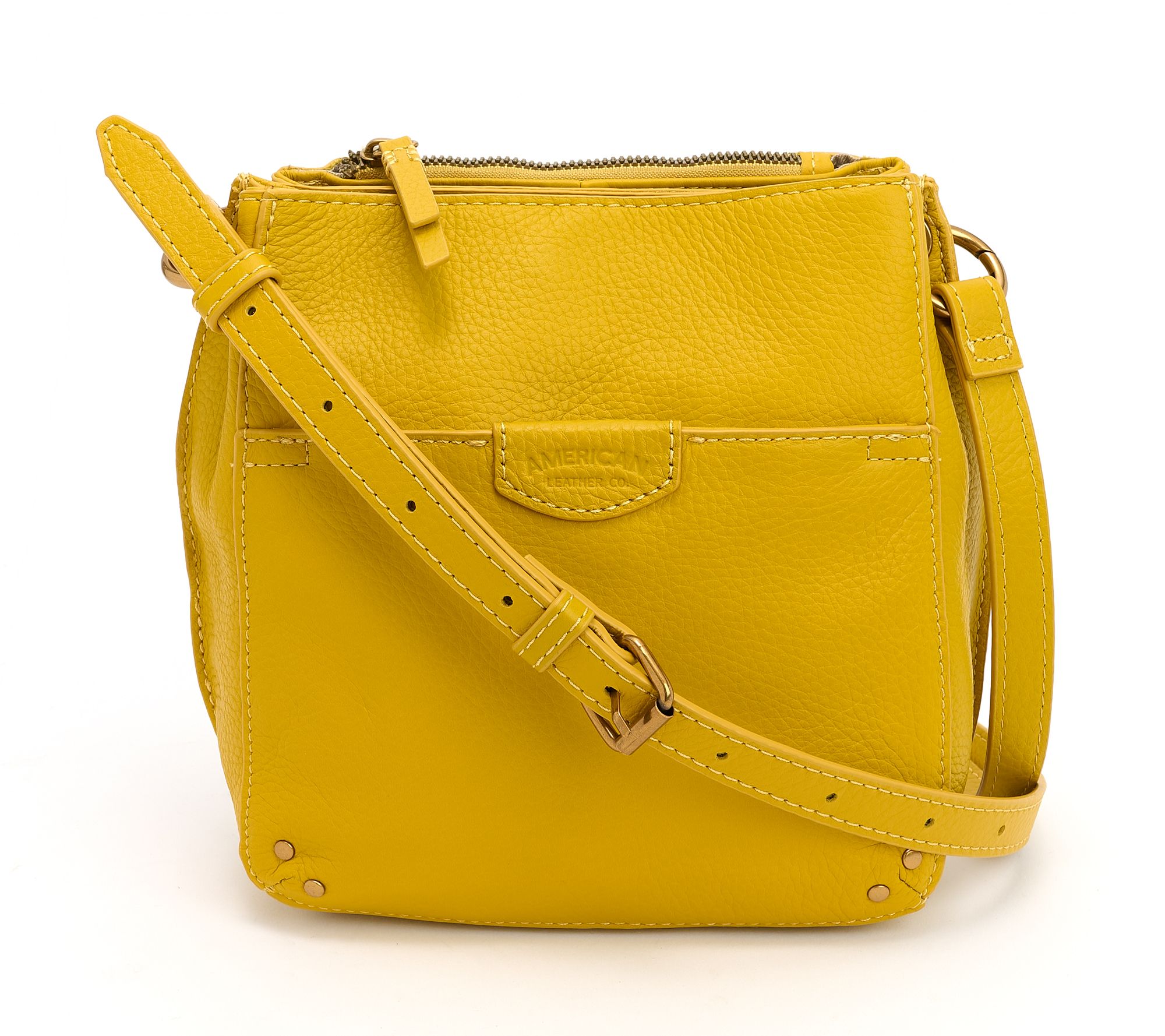 American Leather Co. Cindy Leather Triple Entry Crossbody