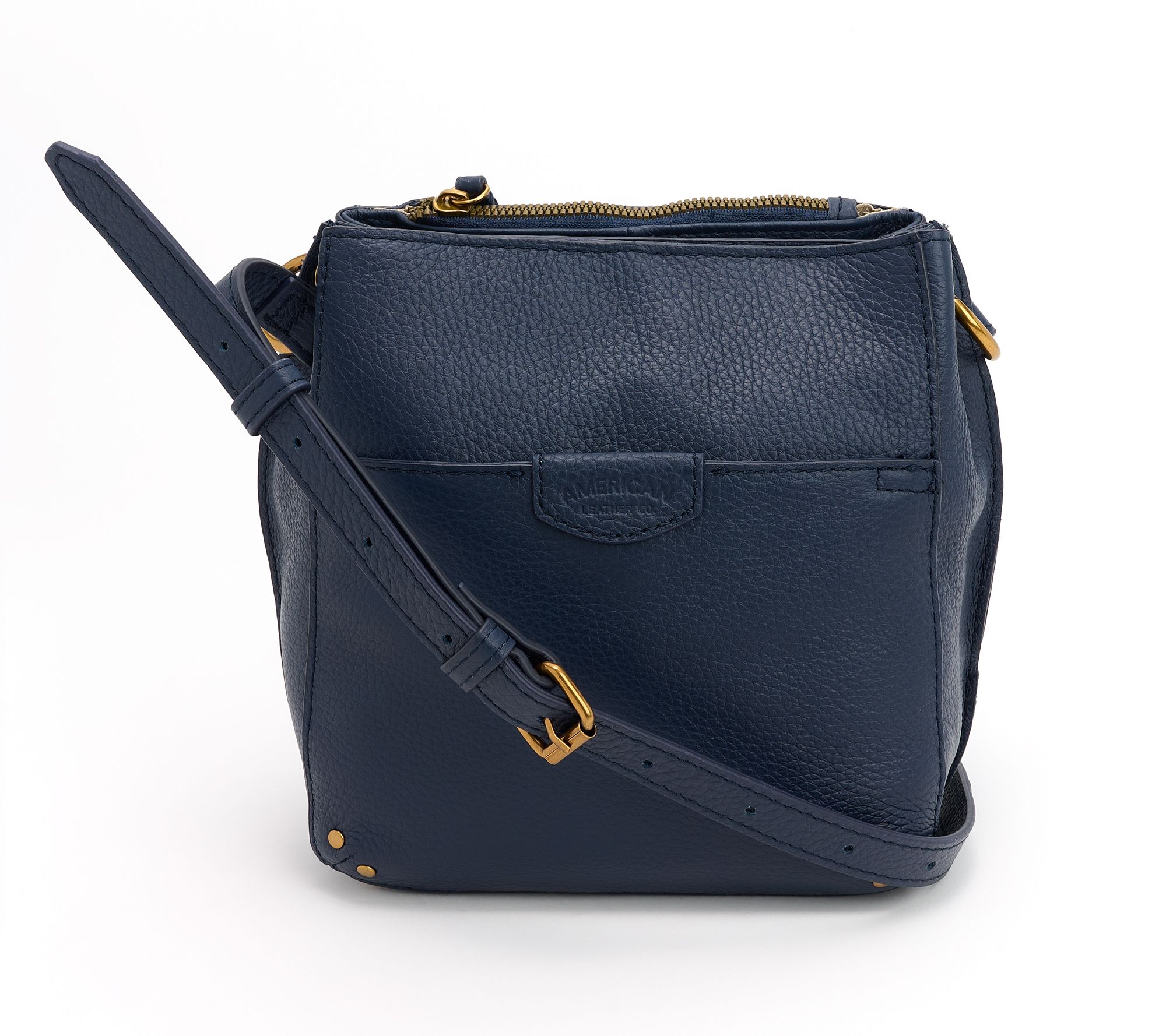 American Leather Co. Cindy Leather Triple Entry Crossbody