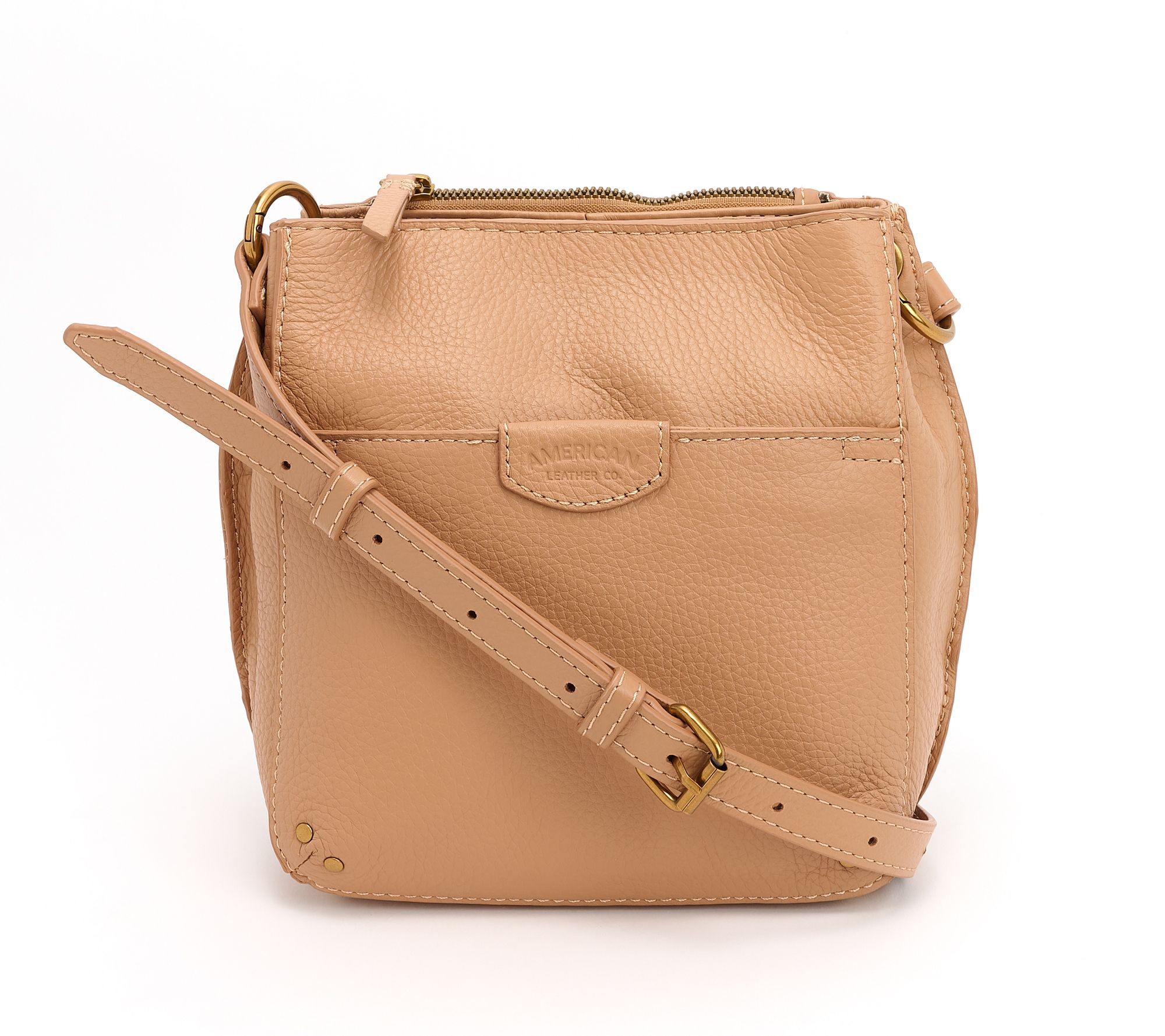American Leather Co. Cindy Leather Triple Entry Crossbody