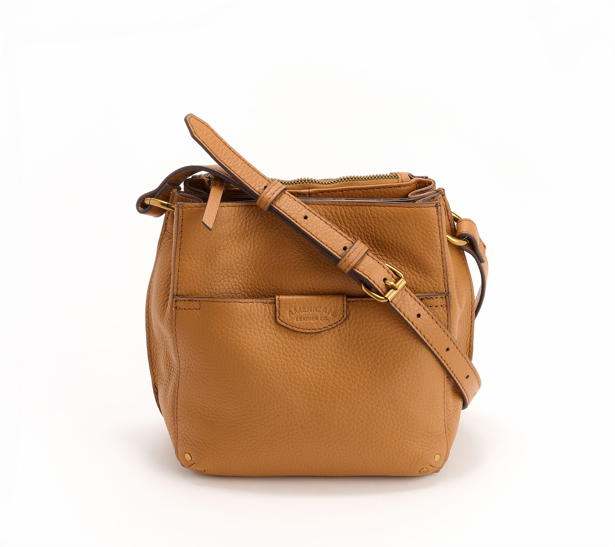 American Leather Co. Cindy Leather Triple Entry Crossbody