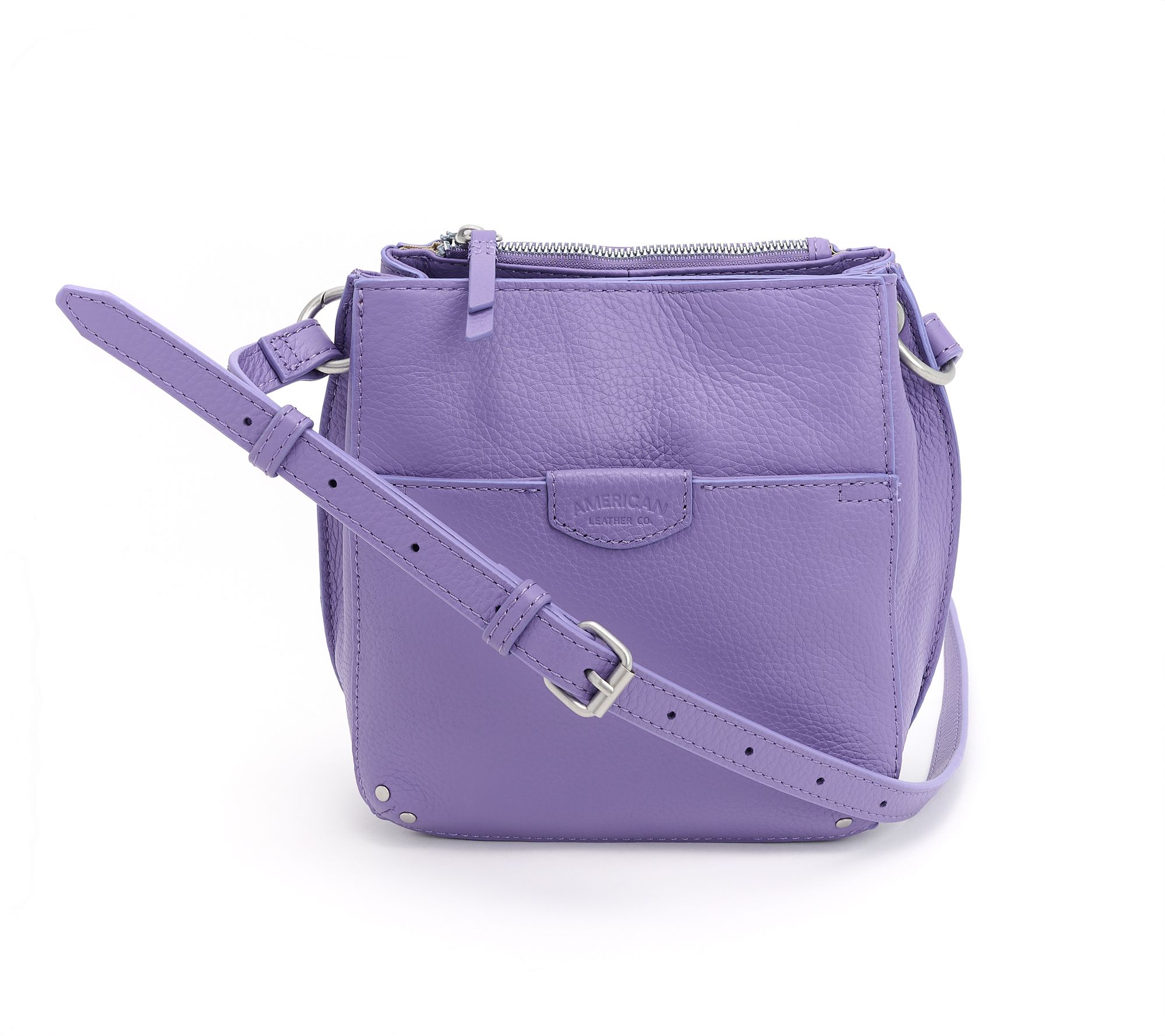 American Leather Co. Cindy Leather Triple Entry Crossbody