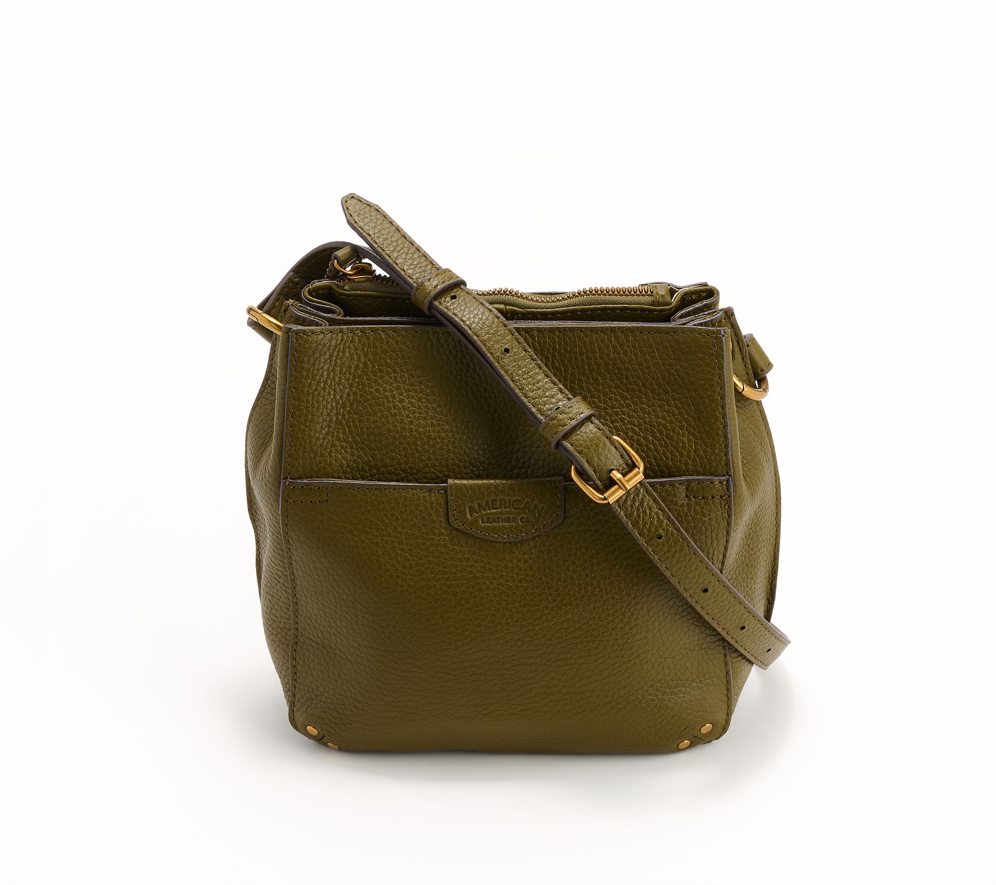 American Leather Co. Cindy Leather Triple Entry Crossbody