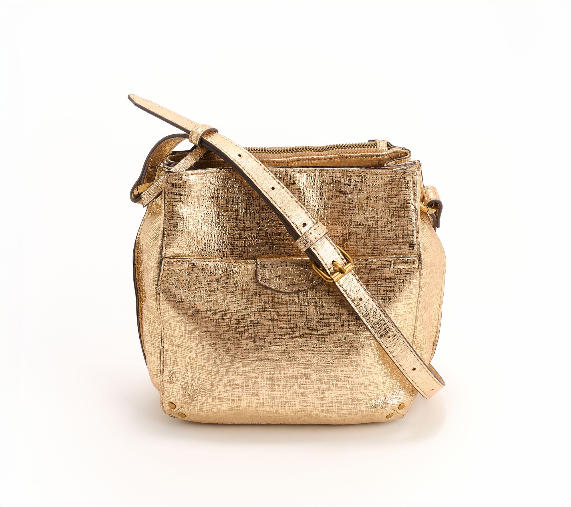 American Leather Co. Cindy Leather Triple Entry Crossbody