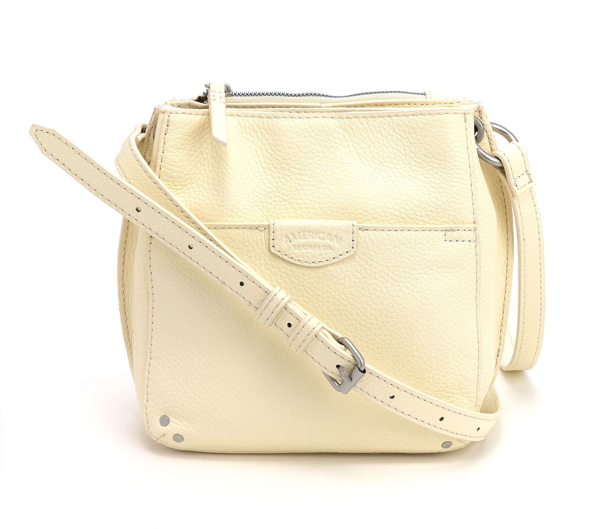 American Leather Co. Cindy Leather Triple Entry Crossbody
