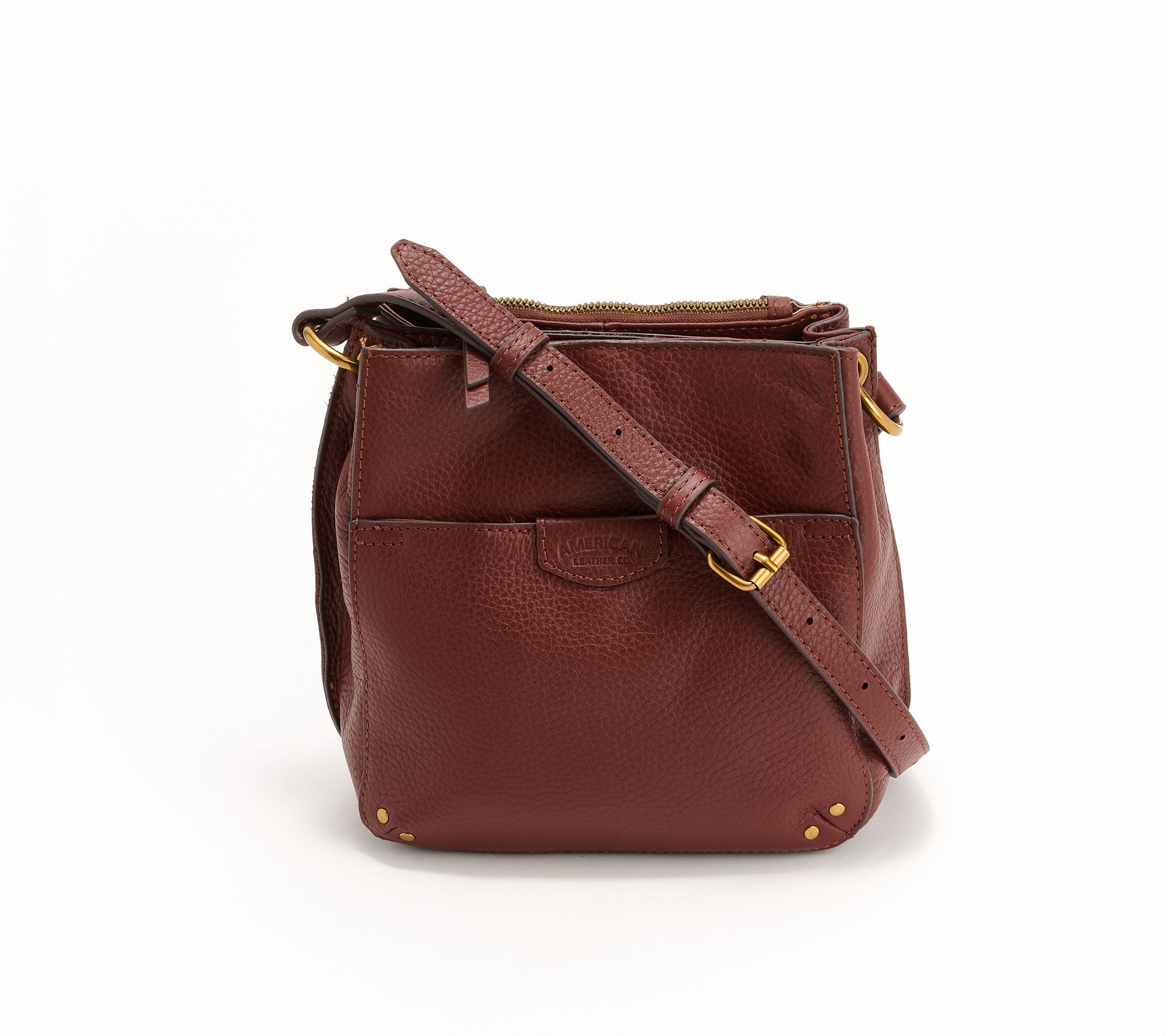 American Leather Co. Cindy Leather Triple Entry Crossbody