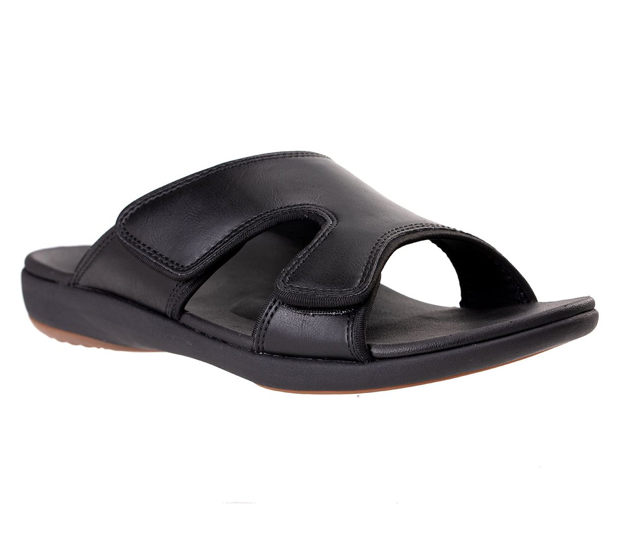 Revitalign Orth otic Men's Leat her Slide Sanda l - Kholo Delux