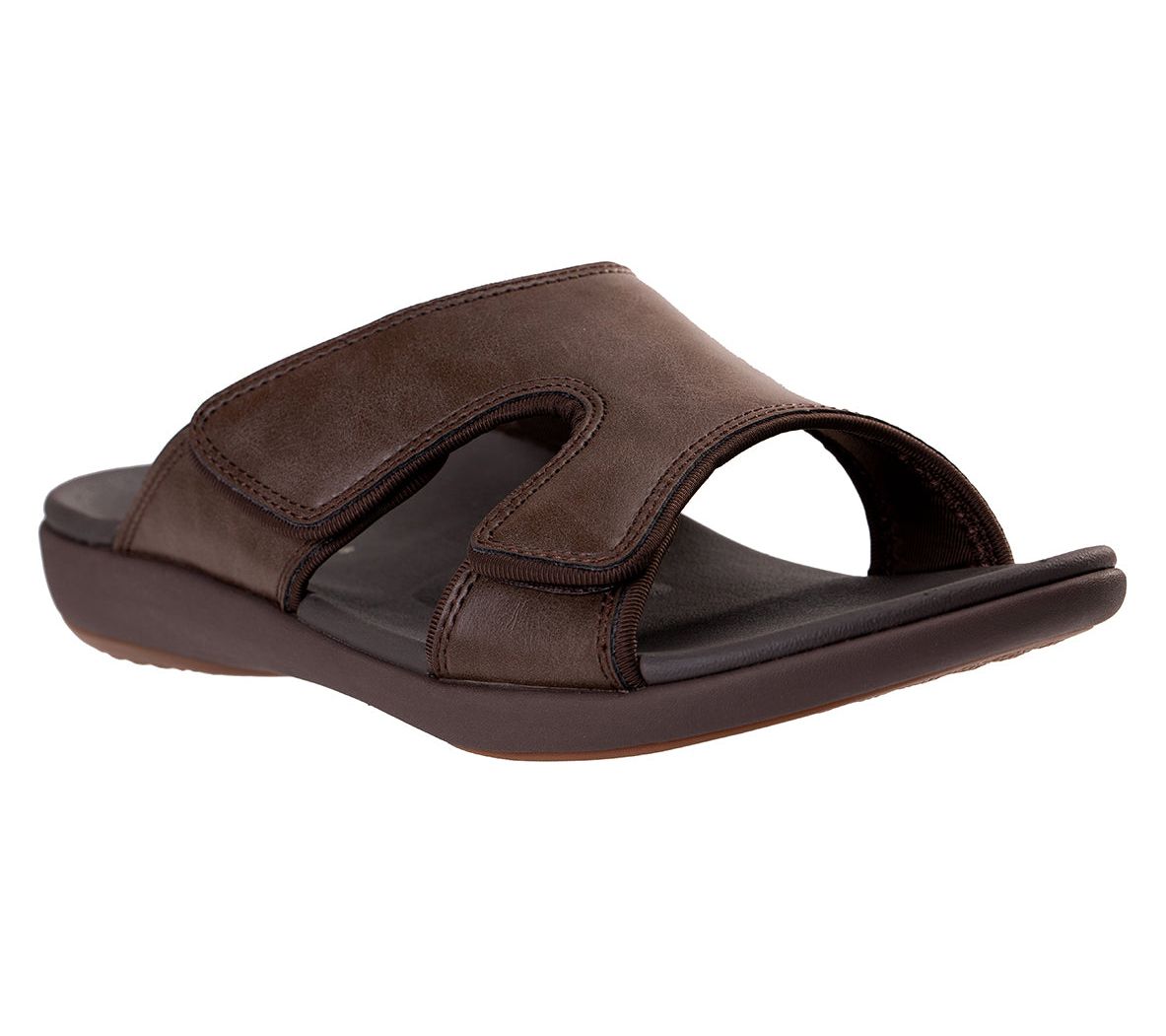 Revitalign Orth otic Men's Leat her Slide Sanda l - Kholo Delux
