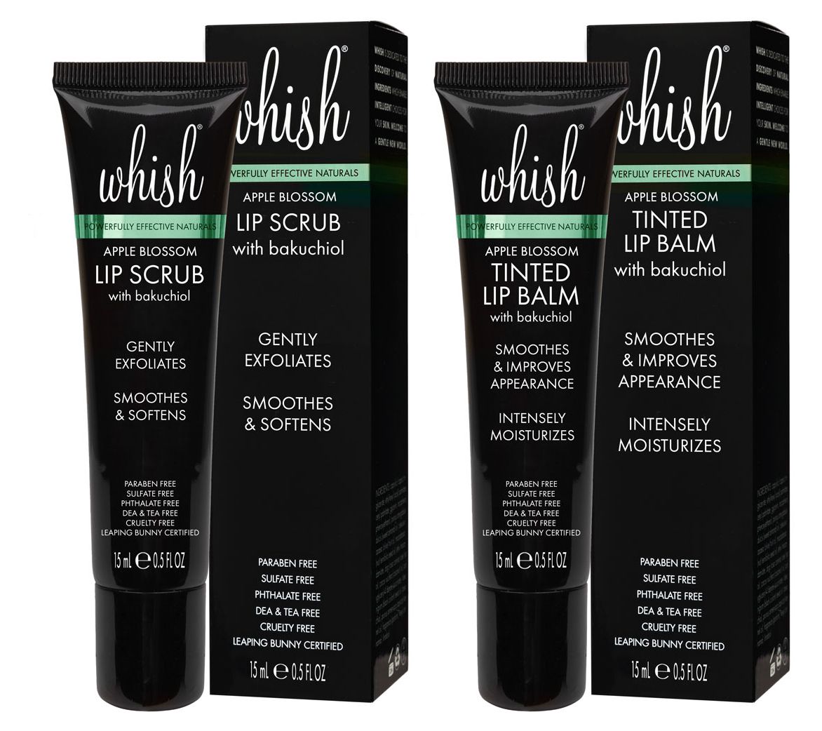 Whish Tinted Lip Balm & Lip Scrub Duo