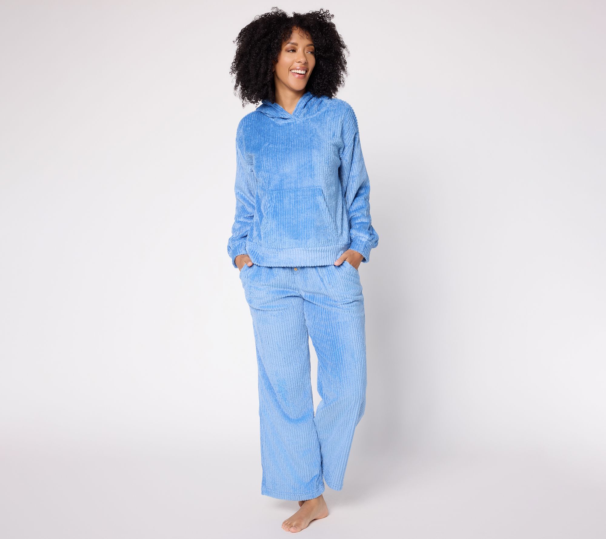  MUK LUKS Silky Velour Hooded Lounge Set