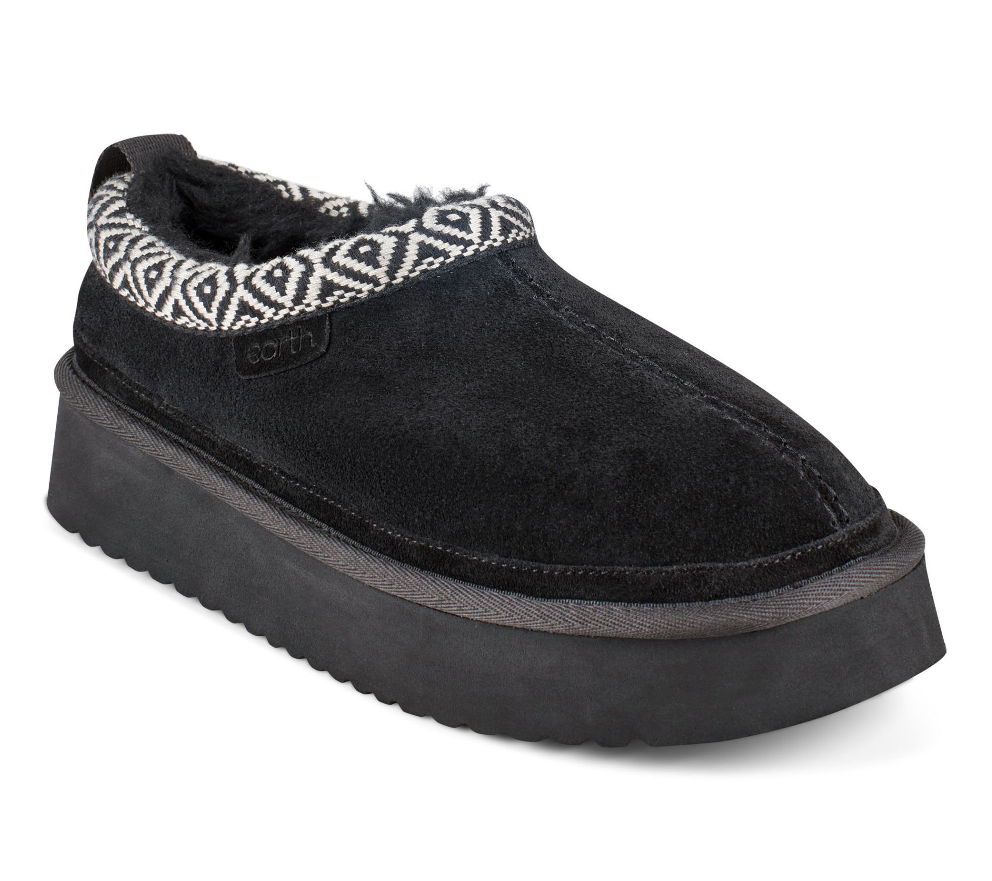 Earth Cozy Collection Faux Fur Lined Platform Clogs -Fantel