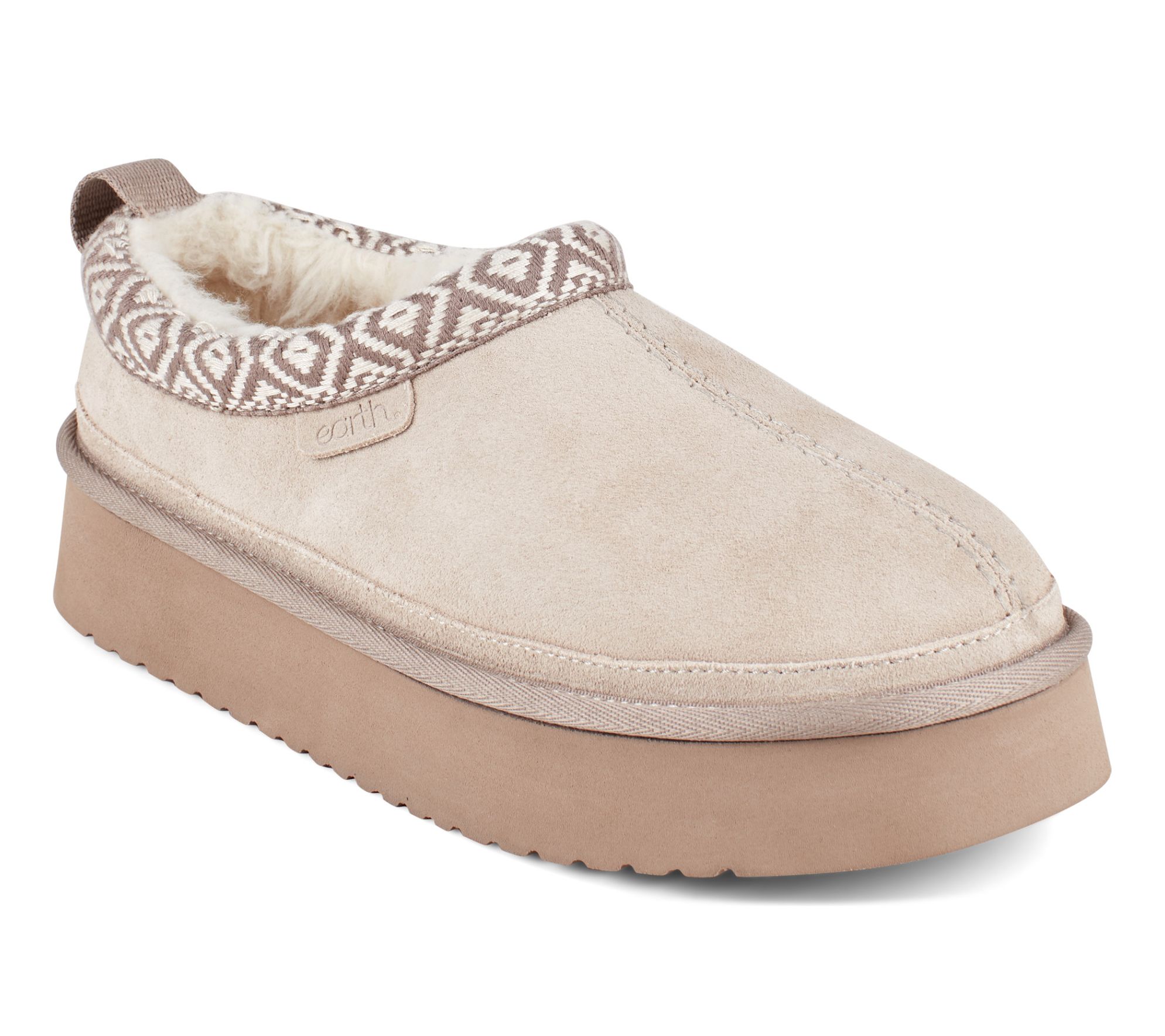 Earth Cozy Collection Faux Fur Lined Platform Clogs -Fantel