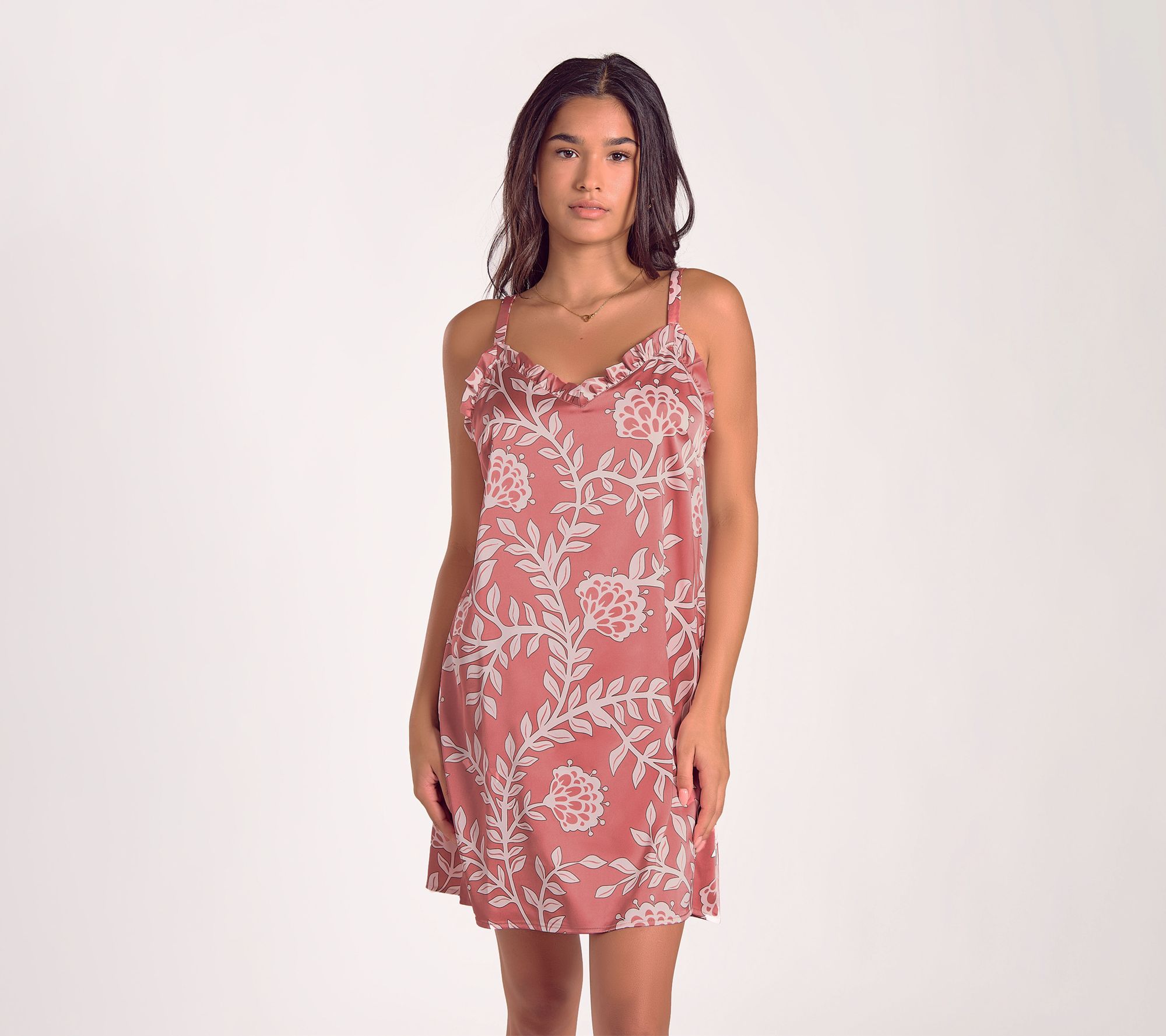 iCollection Floral Satin Chemise