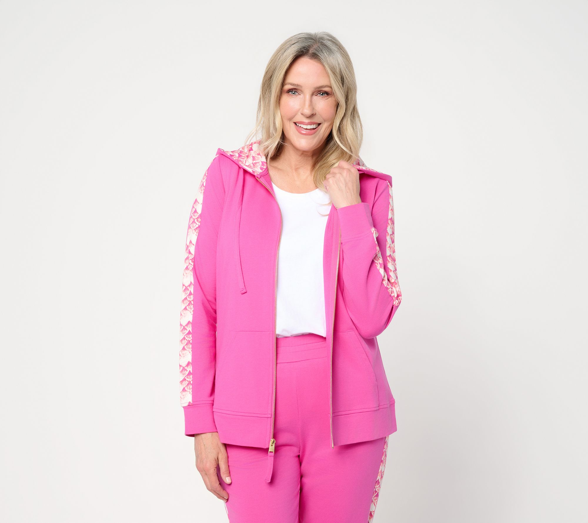  Belle Body by Kim Gravel French Terry Shell Bound Zip Hoodie