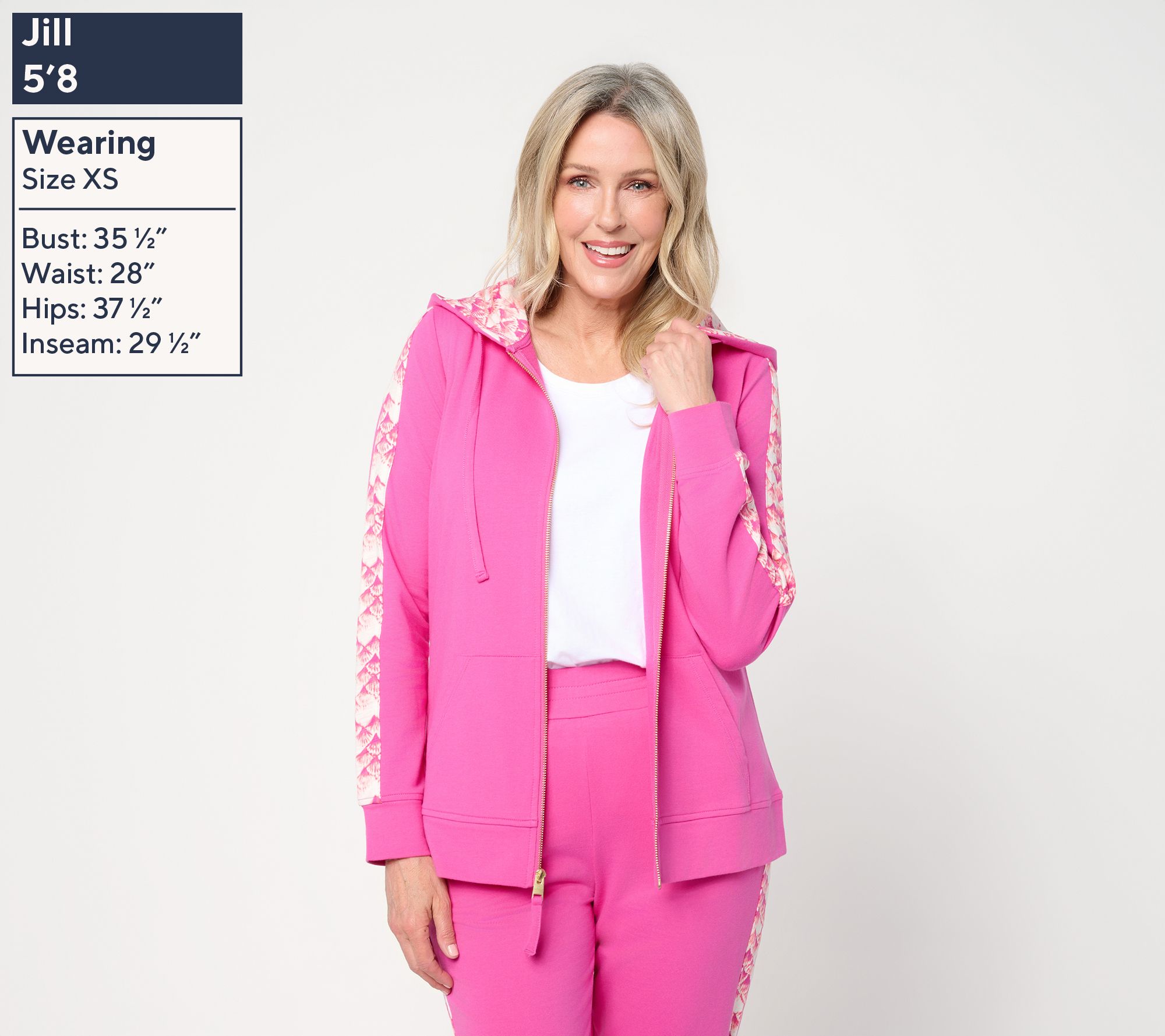 Belle Body by Kim Gravel French Terry Shell Bound Zip Hoodie - QVC.com