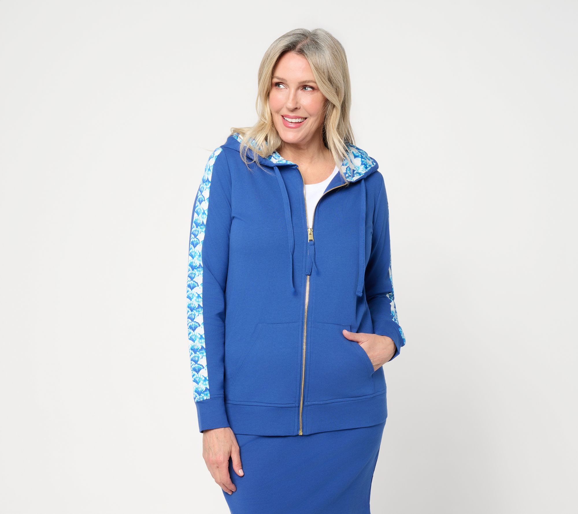 Belle Body by Kim Gravel French Terry Shell Bound Zip Hoodie