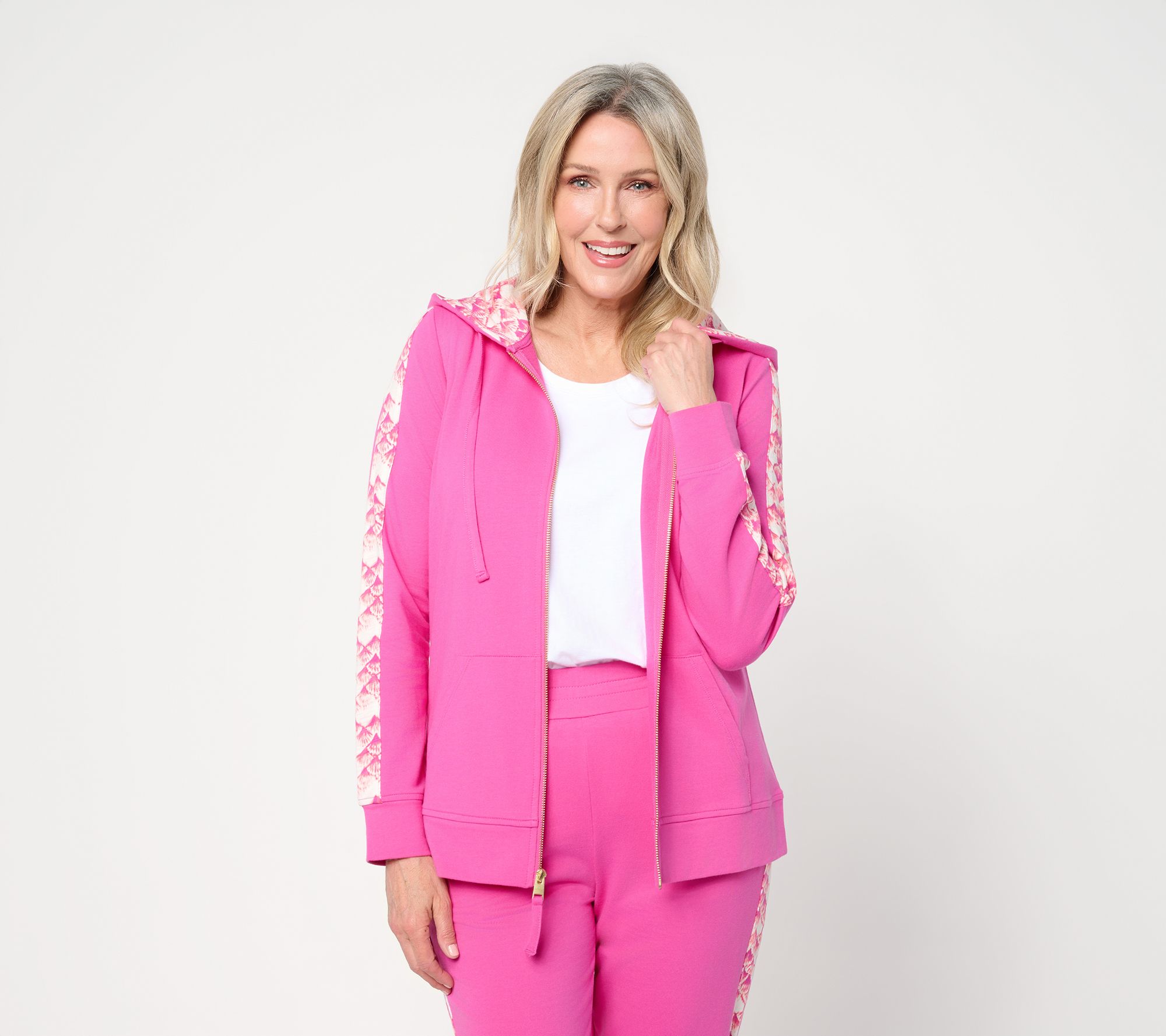 Belle Body by Kim Gravel French Terry Shell Bound Zip Hoodie