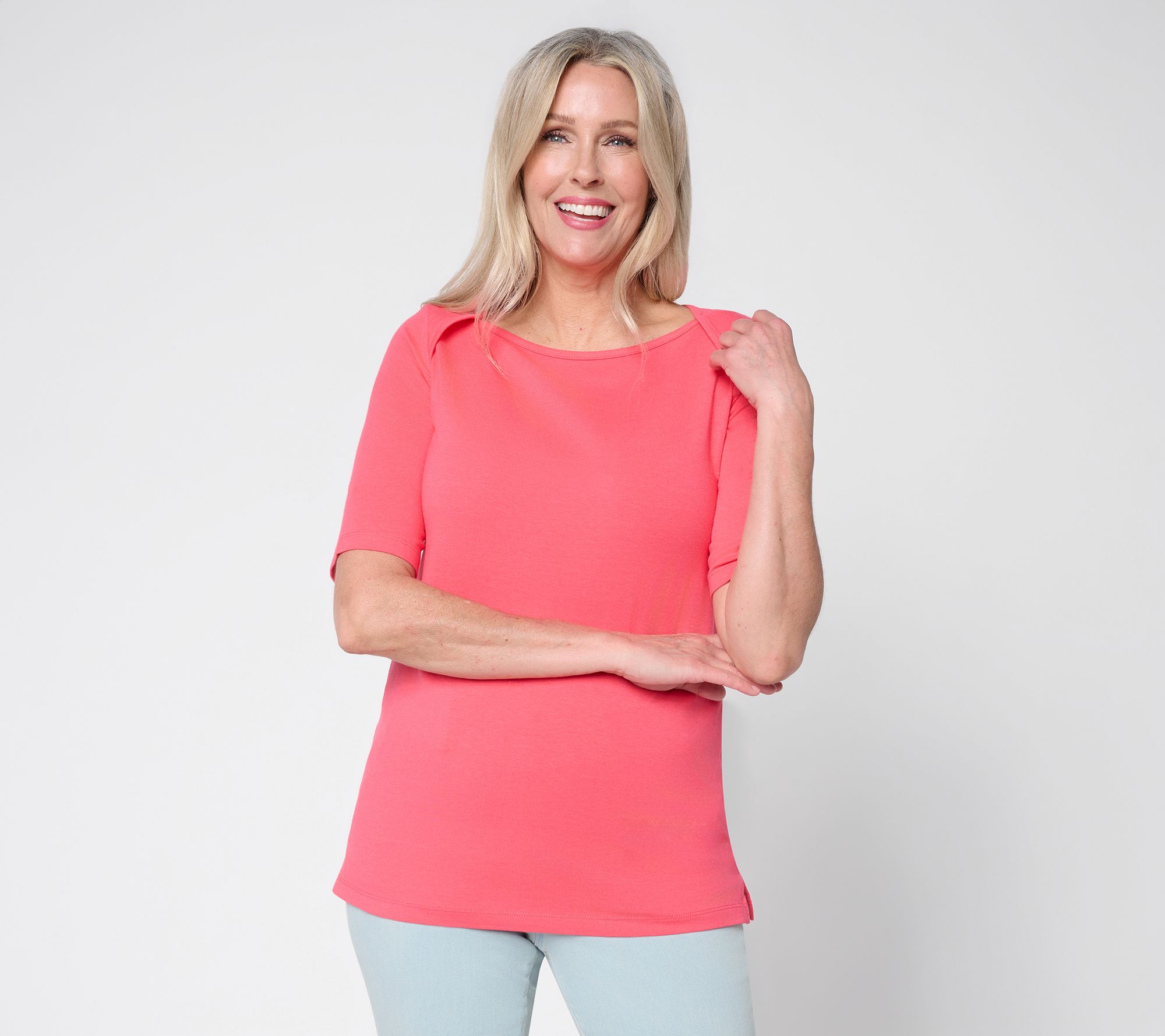 Belle by Kim Gravel Primabelle Knit Elbow Sleeve Top