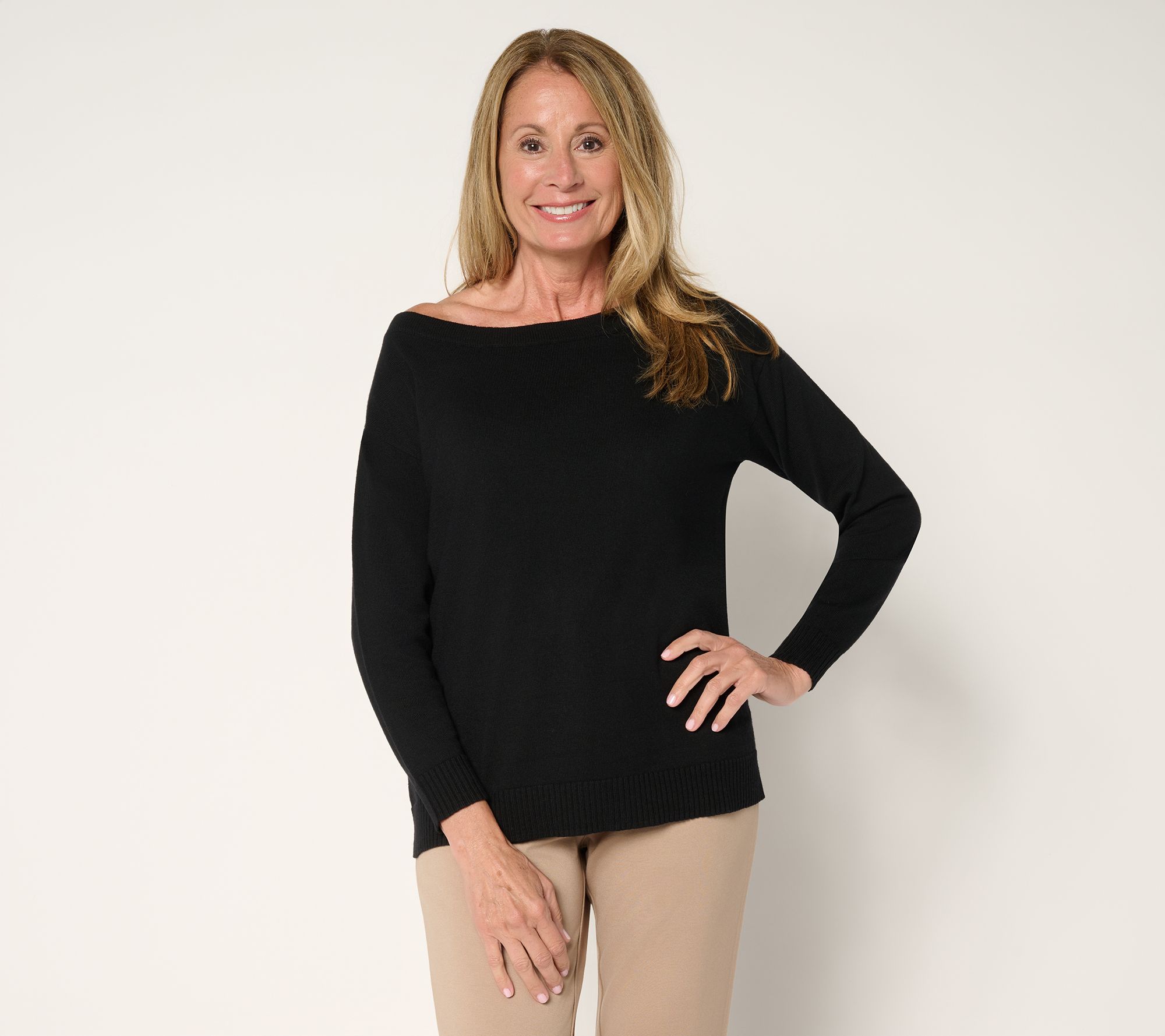 "As Is" BEAUTIFUL By Lawrence Zarian Off Shoulder Sweater