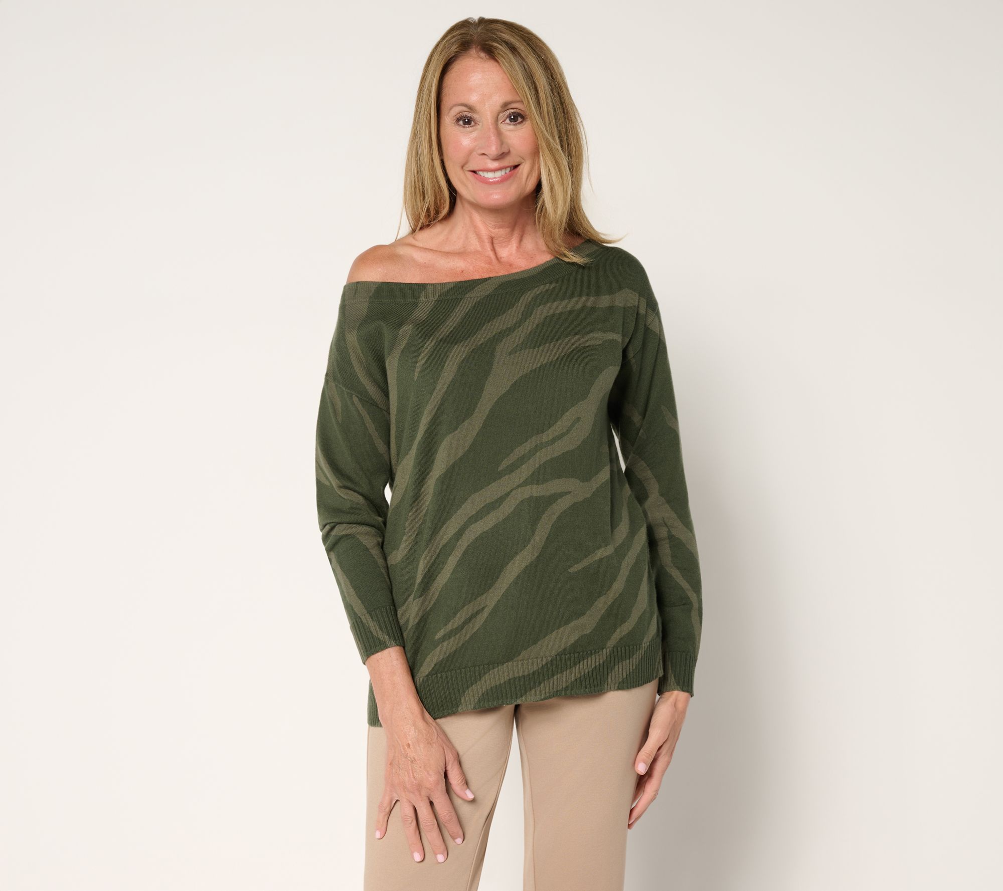 "As Is" BEAUTIFUL By Lawrence Zarian Off Shoulder Sweater