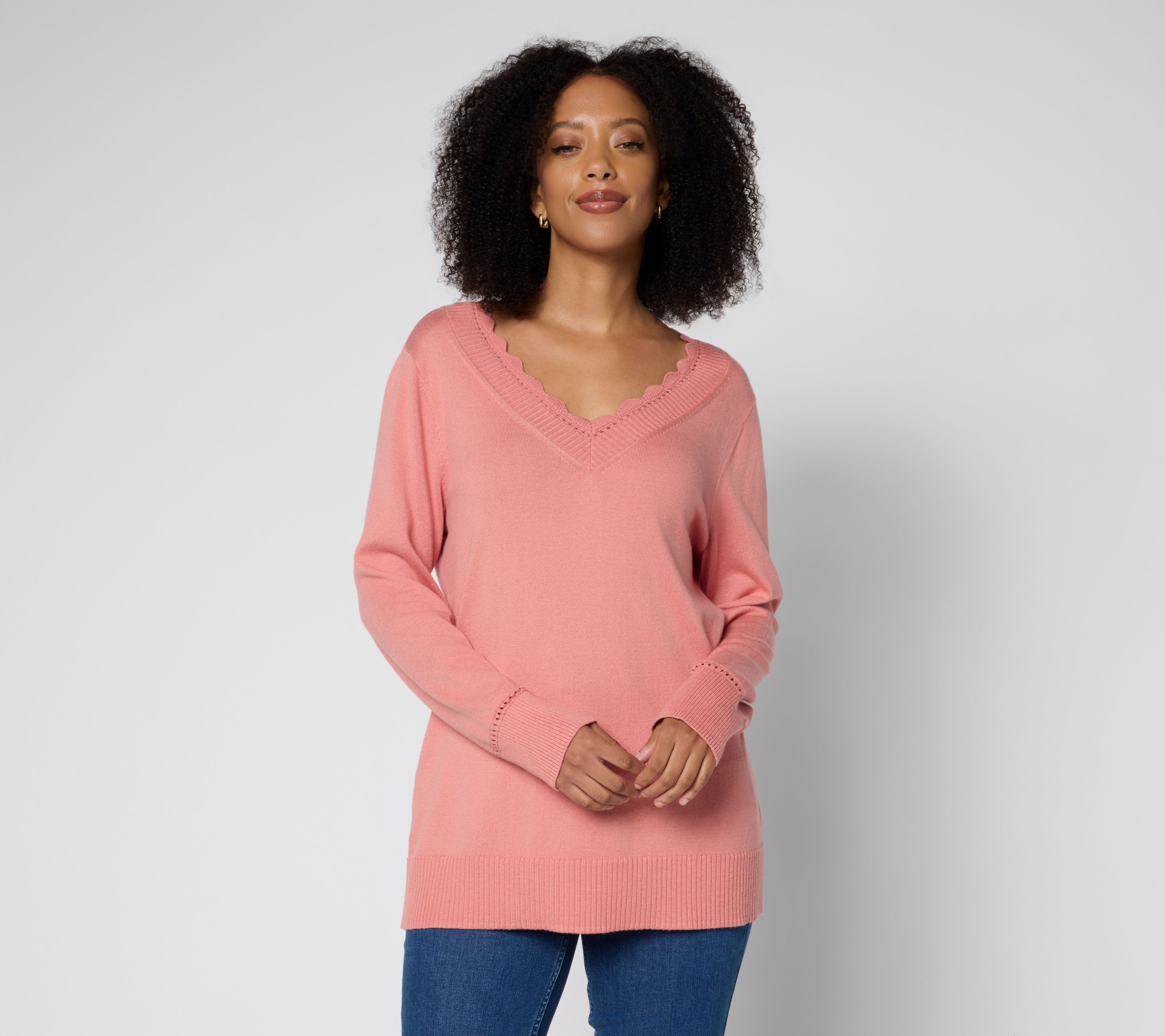 "As Is" BEAUTIFUL by Lawrence Zarian V-Neck Pullover Sweater